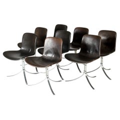 Midcentury “PK 9” dining chairs by Poul Kjærholm, E. Kold Christensen, Denmark