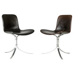 Midcentury PK 9 esszimmerstühle von Poul Kjærholm, E. Kold Christensen, Dänemark