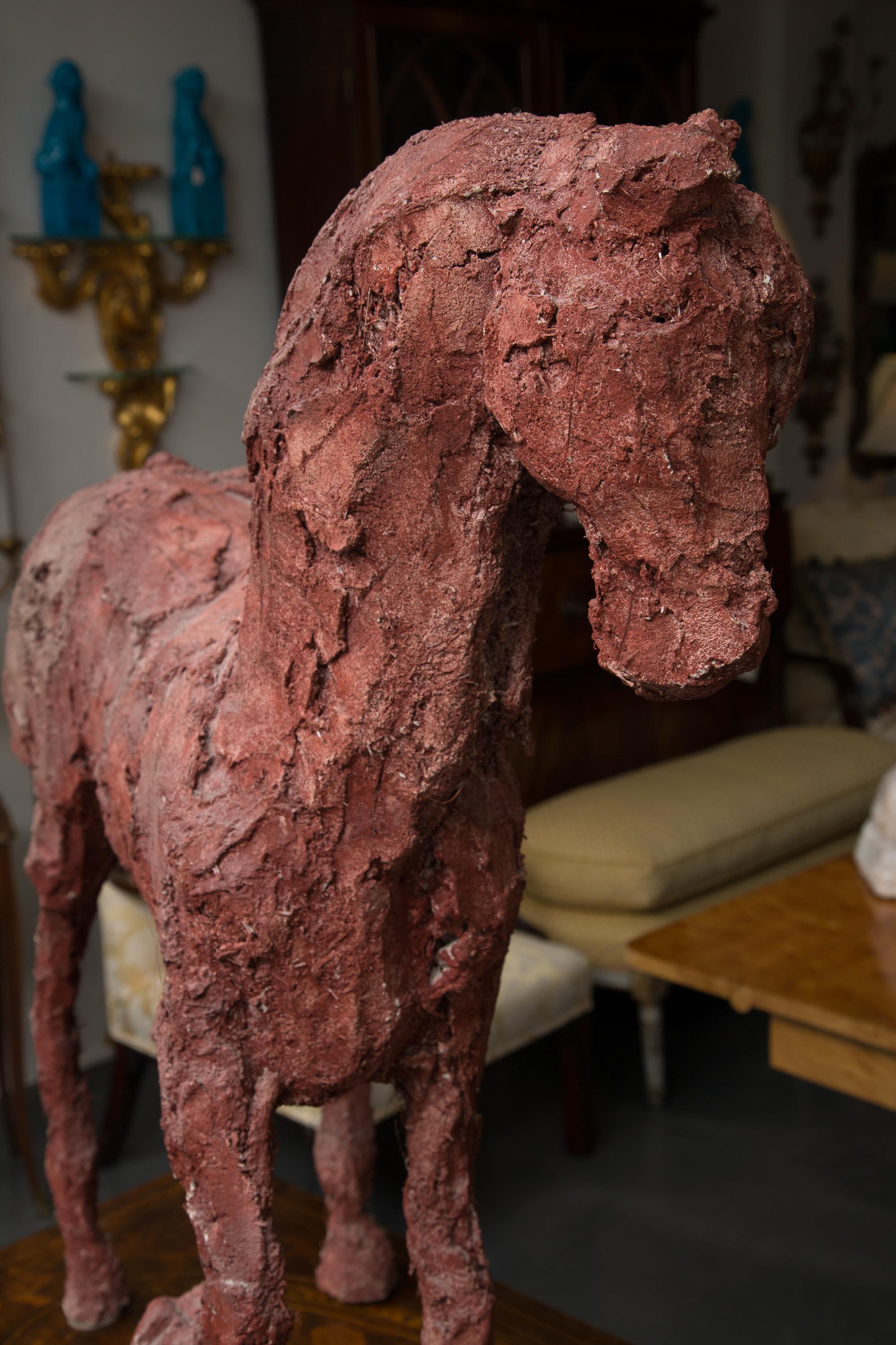 Midcentury Plaster Figure of a Stately Horse by Siri Hollander, Sculpture 4