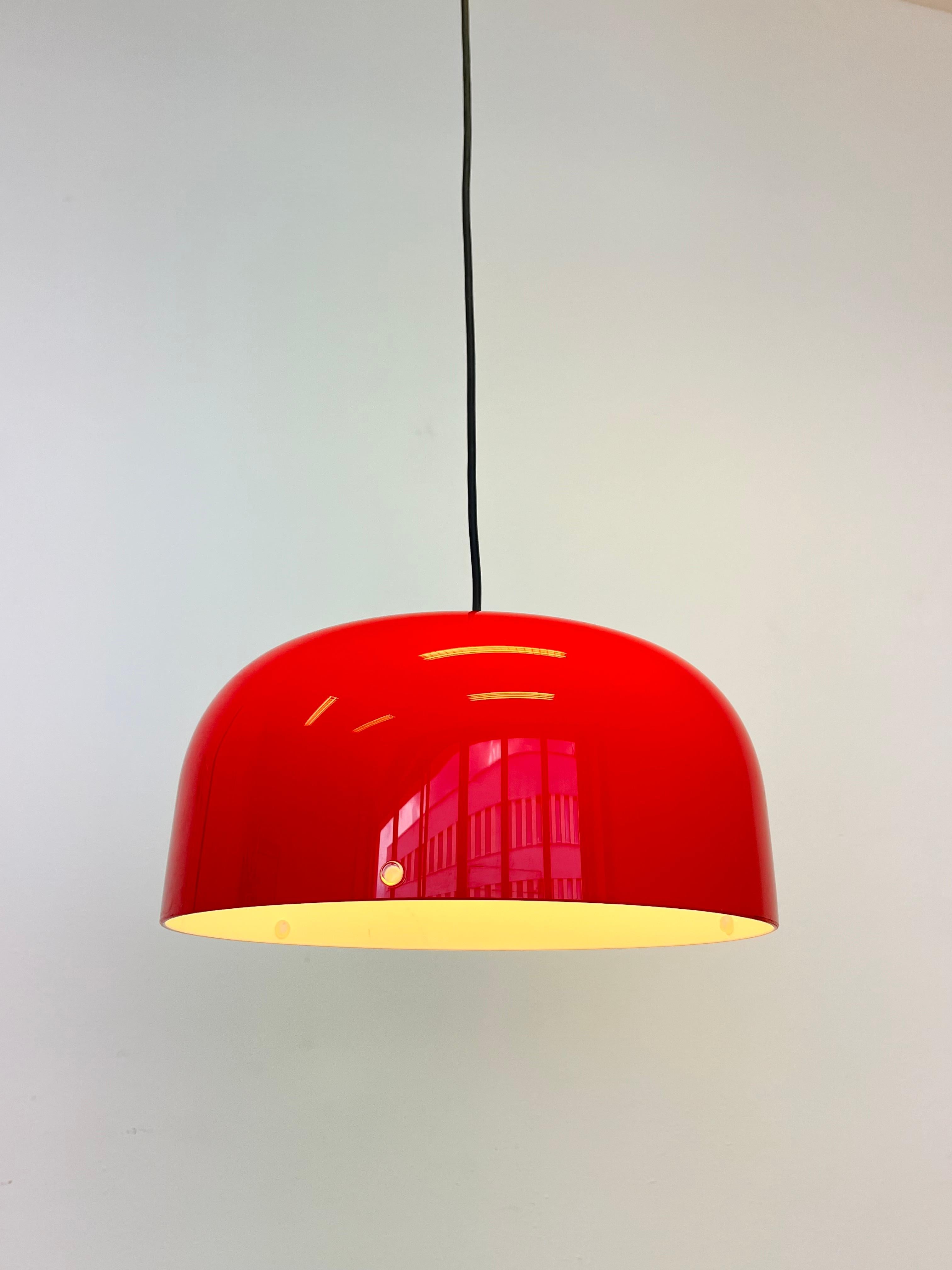 Mid-Century Modern Midcentury plastic Design Pendant by Meblo, Harvey Guzzini, Italy, 1970s For Sale