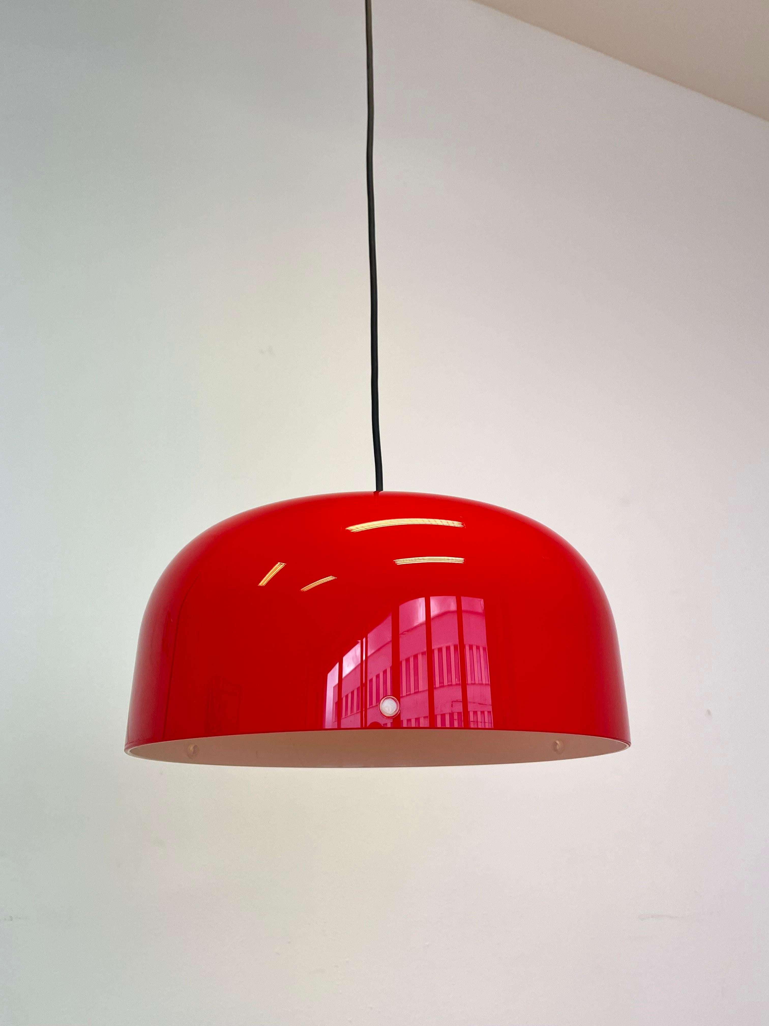 Midcentury plastic Design Pendant by Meblo, Harvey Guzzini, Italy, 1970s For Sale 1