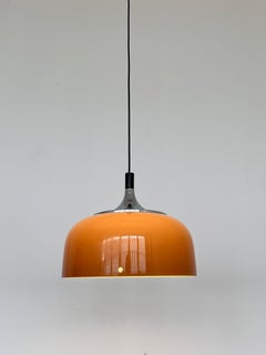 Midcentury plastic Design Pendelleuchte Meblo, Harvey Guzzini, Italien, 1970er Jahre