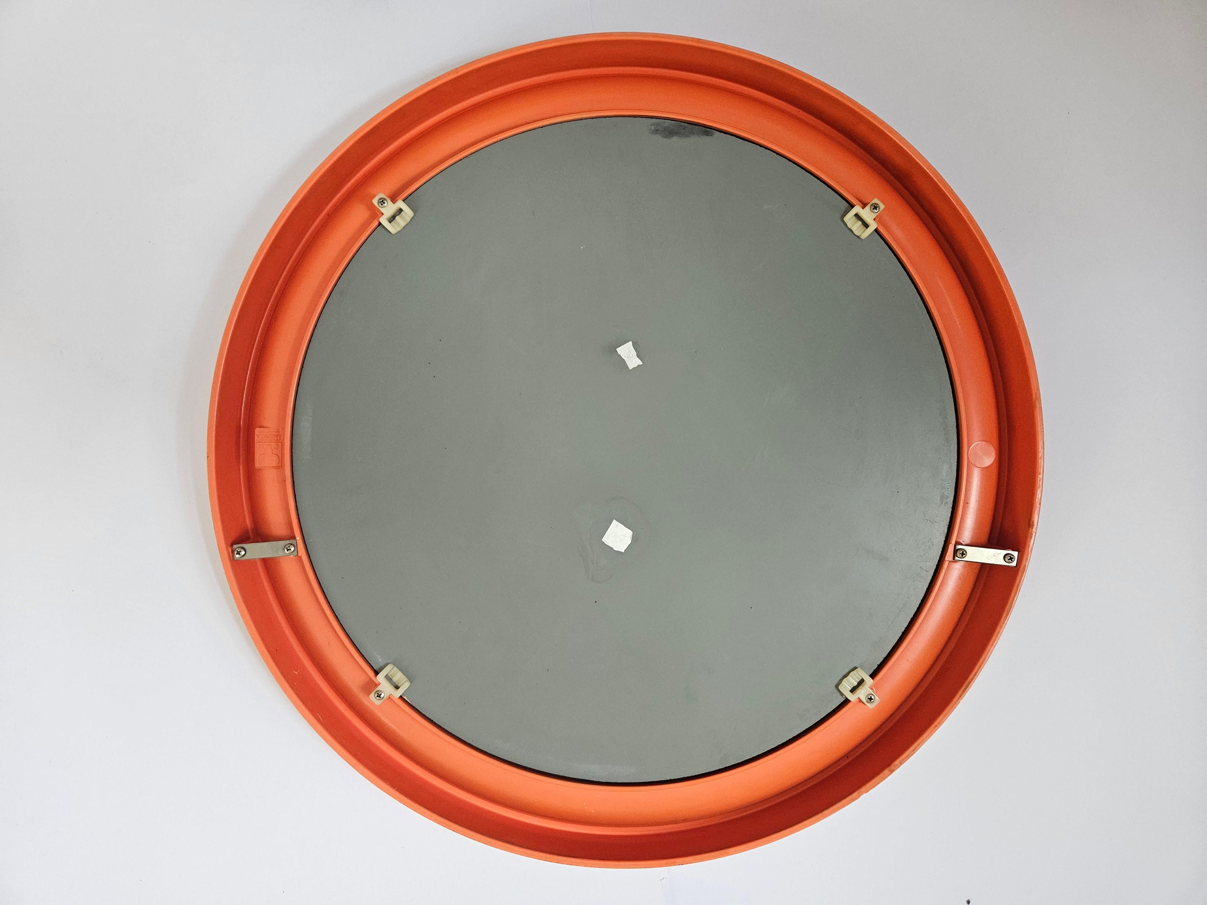 Midcentury Plastic Wall Mirror, Carrara & Matta, America Brevettato, Italy, 1970 For Sale 6