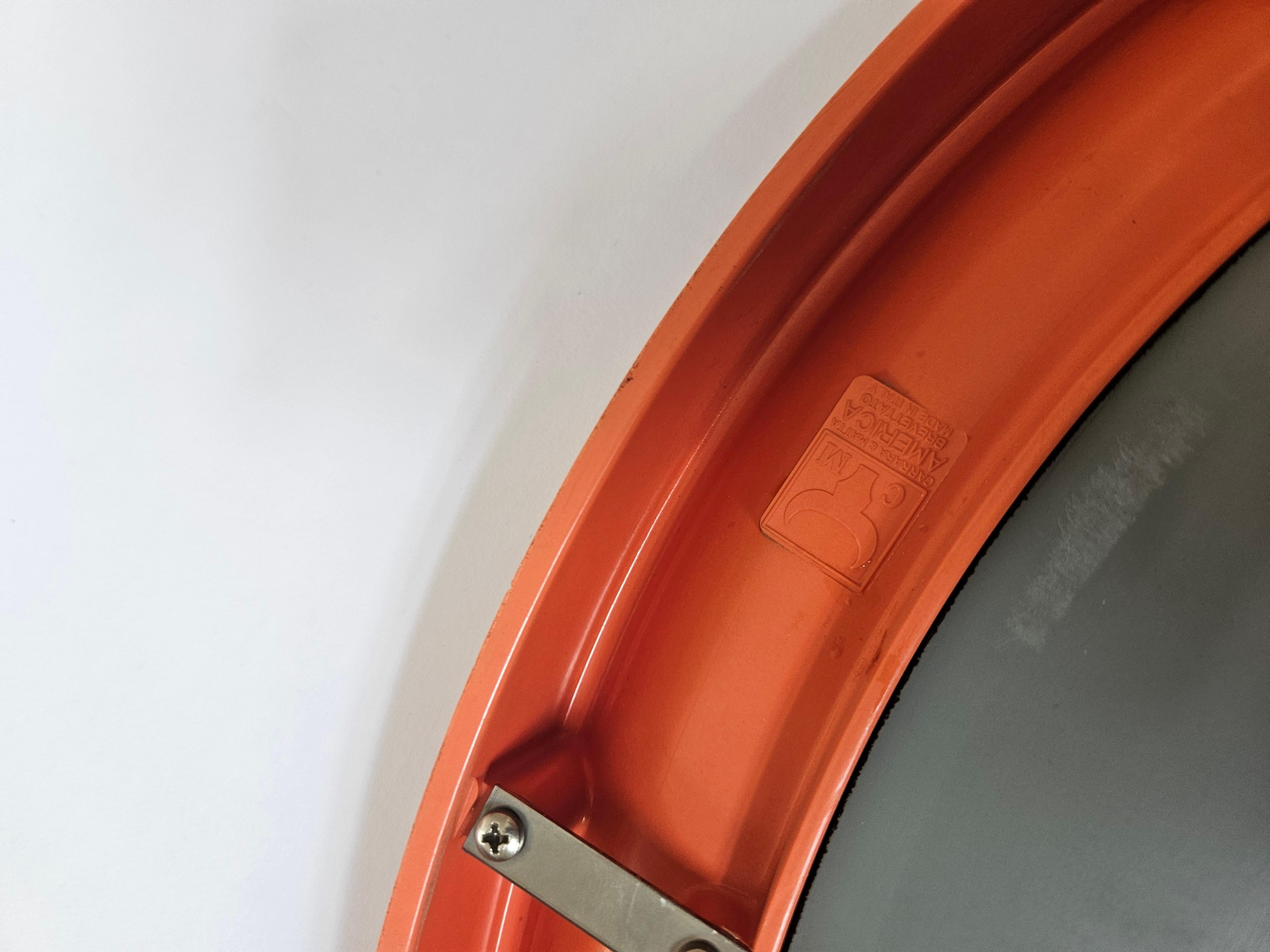 Midcentury Plastic Wall Mirror, Carrara & Matta, America Brevettato, Italy, 1970 For Sale 7