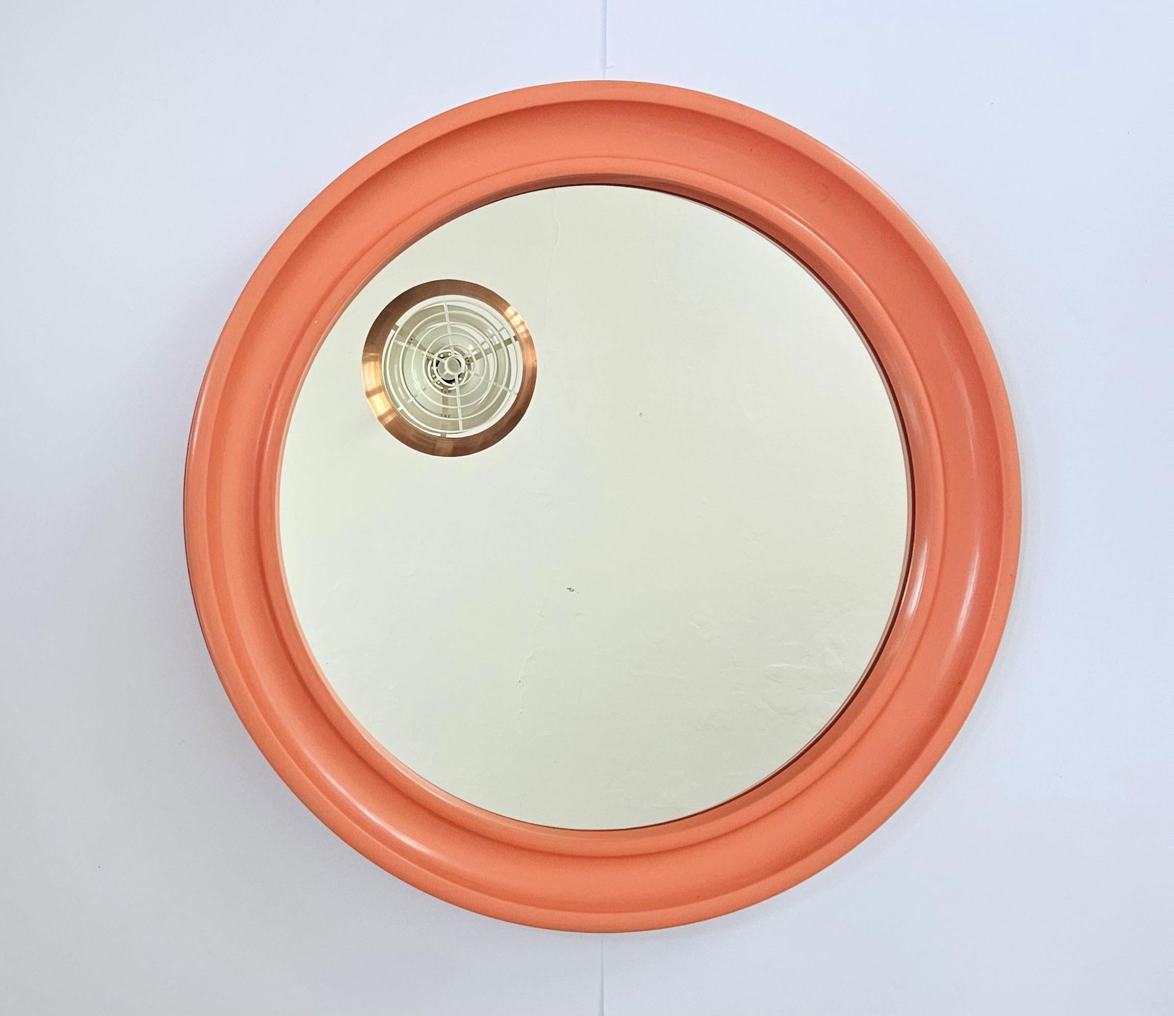 Mid-Century Modern Midcentury Plastic Wall Mirror, Carrara & Matta, America Brevettato, Italy, 1970 For Sale