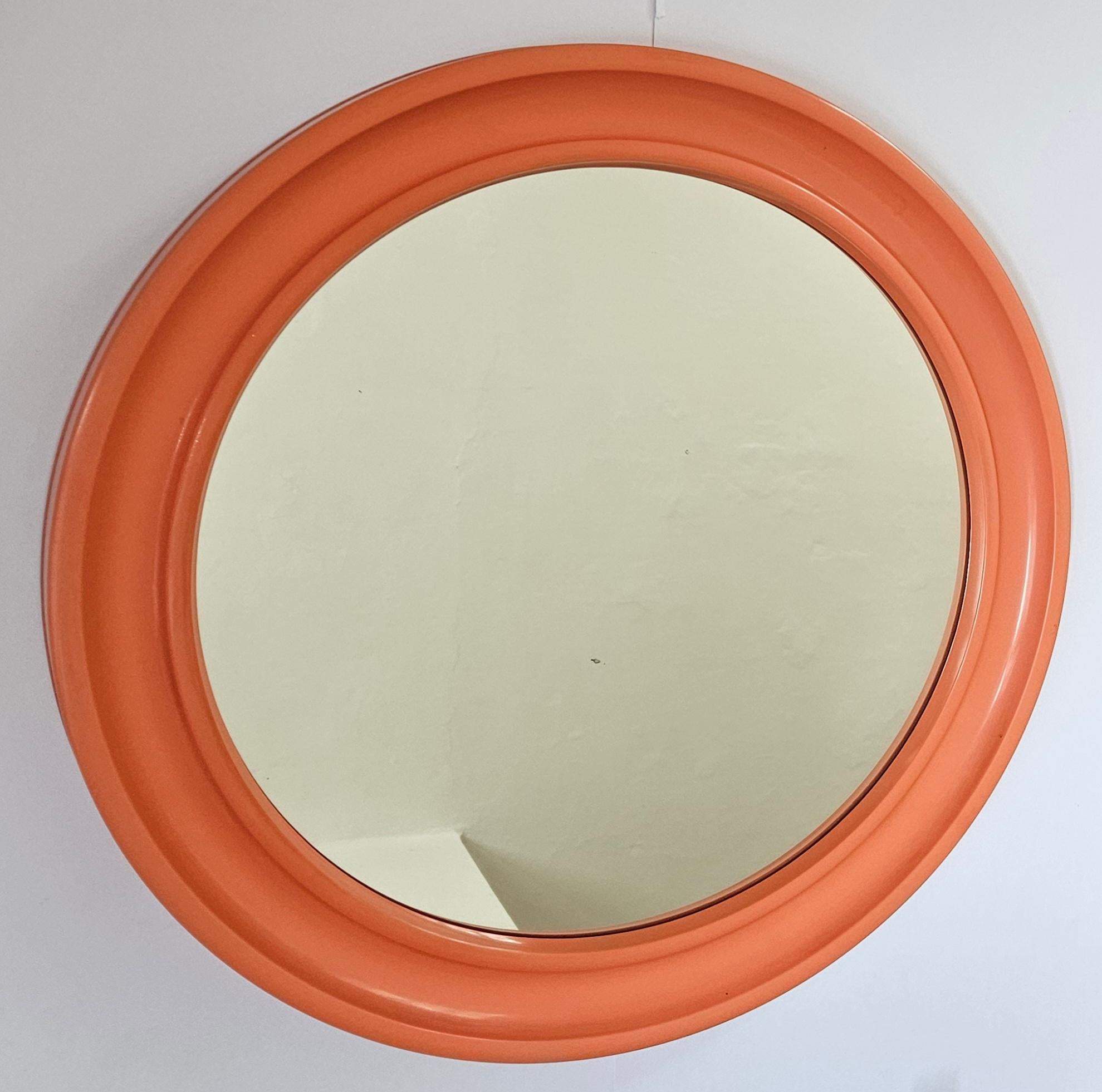 Midcentury Plastic Wall Mirror, Carrara & Matta, America Brevettato, Italy, 1970 For Sale 2