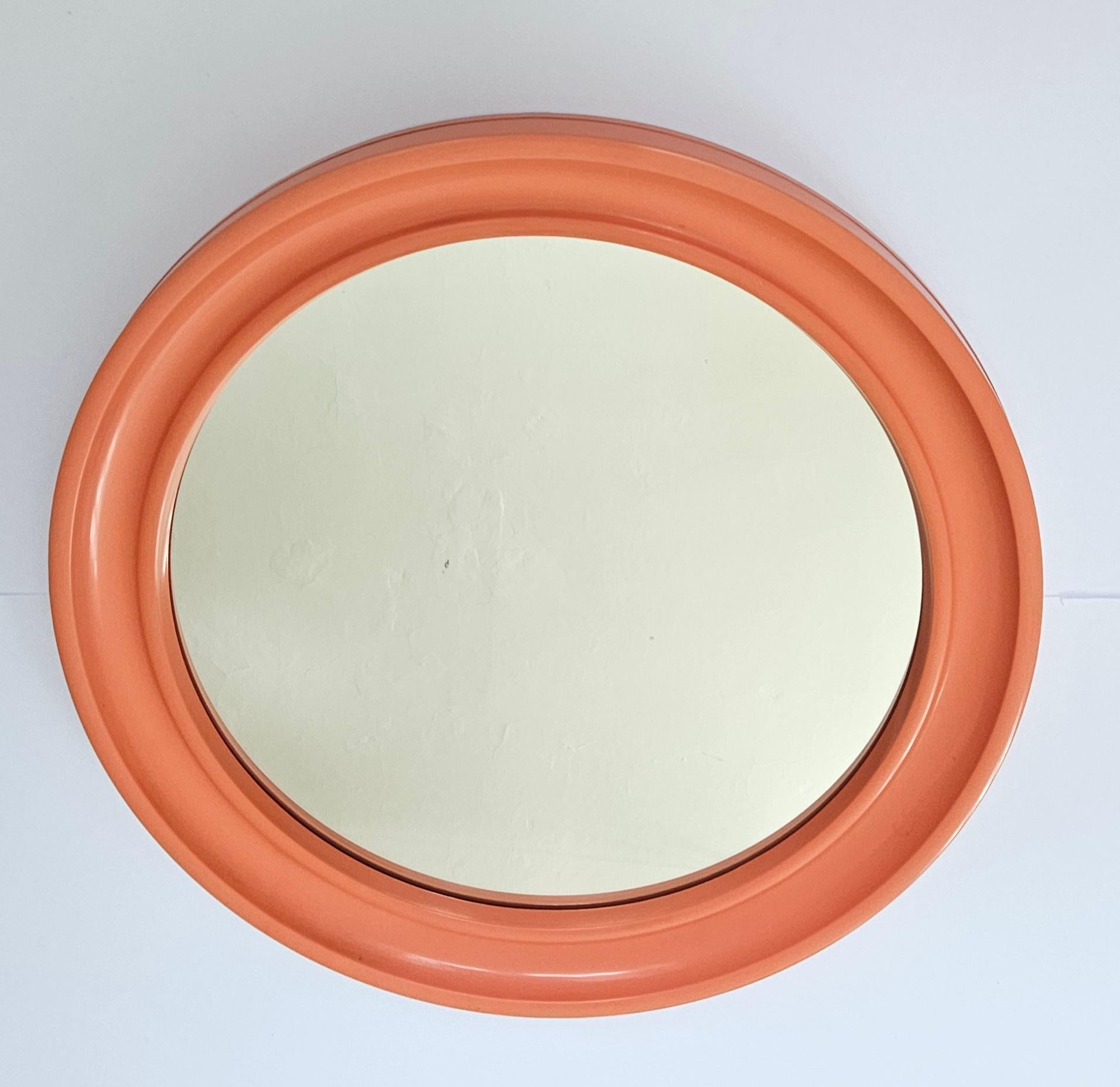 Midcentury Plastic Wall Mirror, Carrara & Matta, America Brevettato, Italy, 1970 For Sale 3