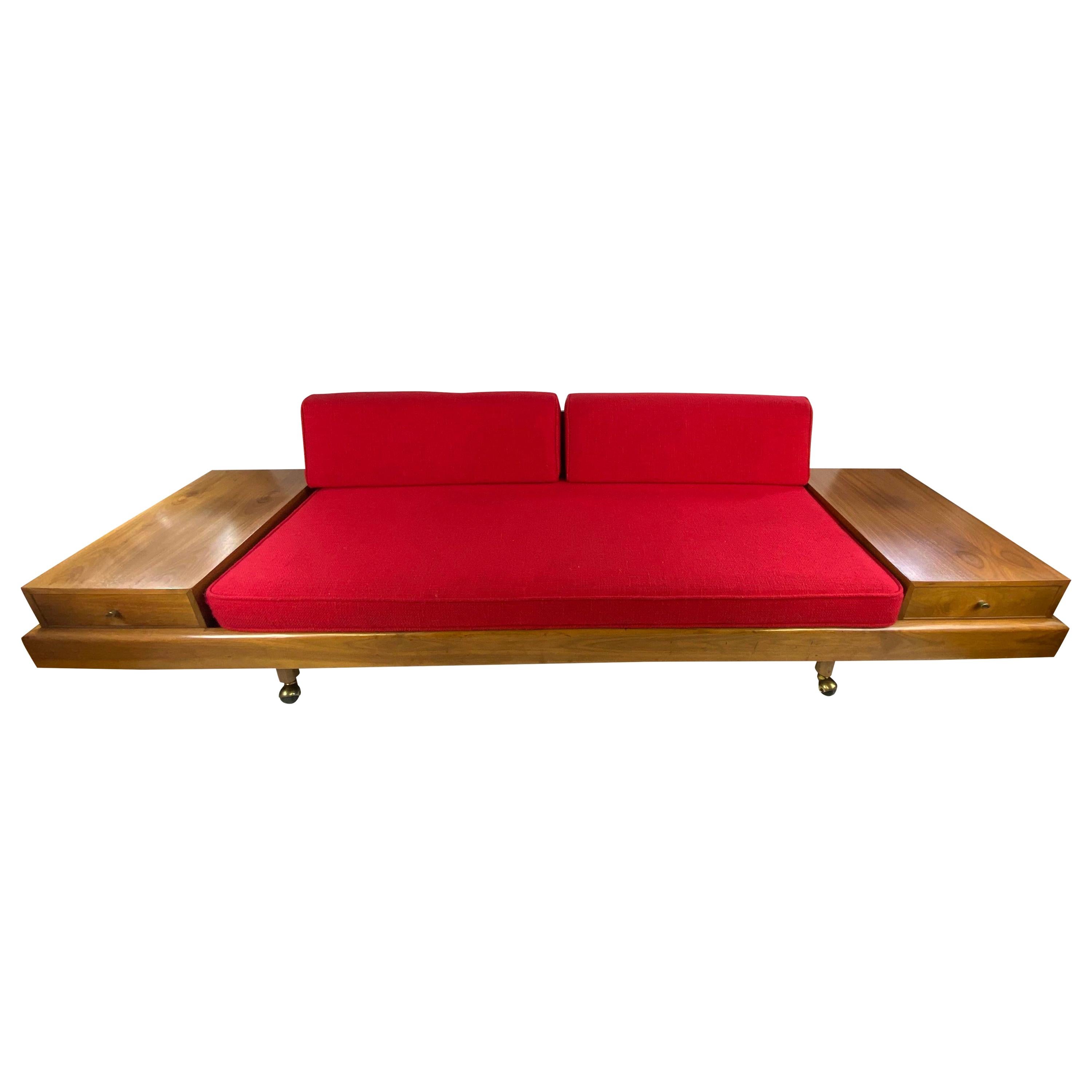 Midcentury Adrian Pearsall 1709-S Style Platform Sofa For Sale