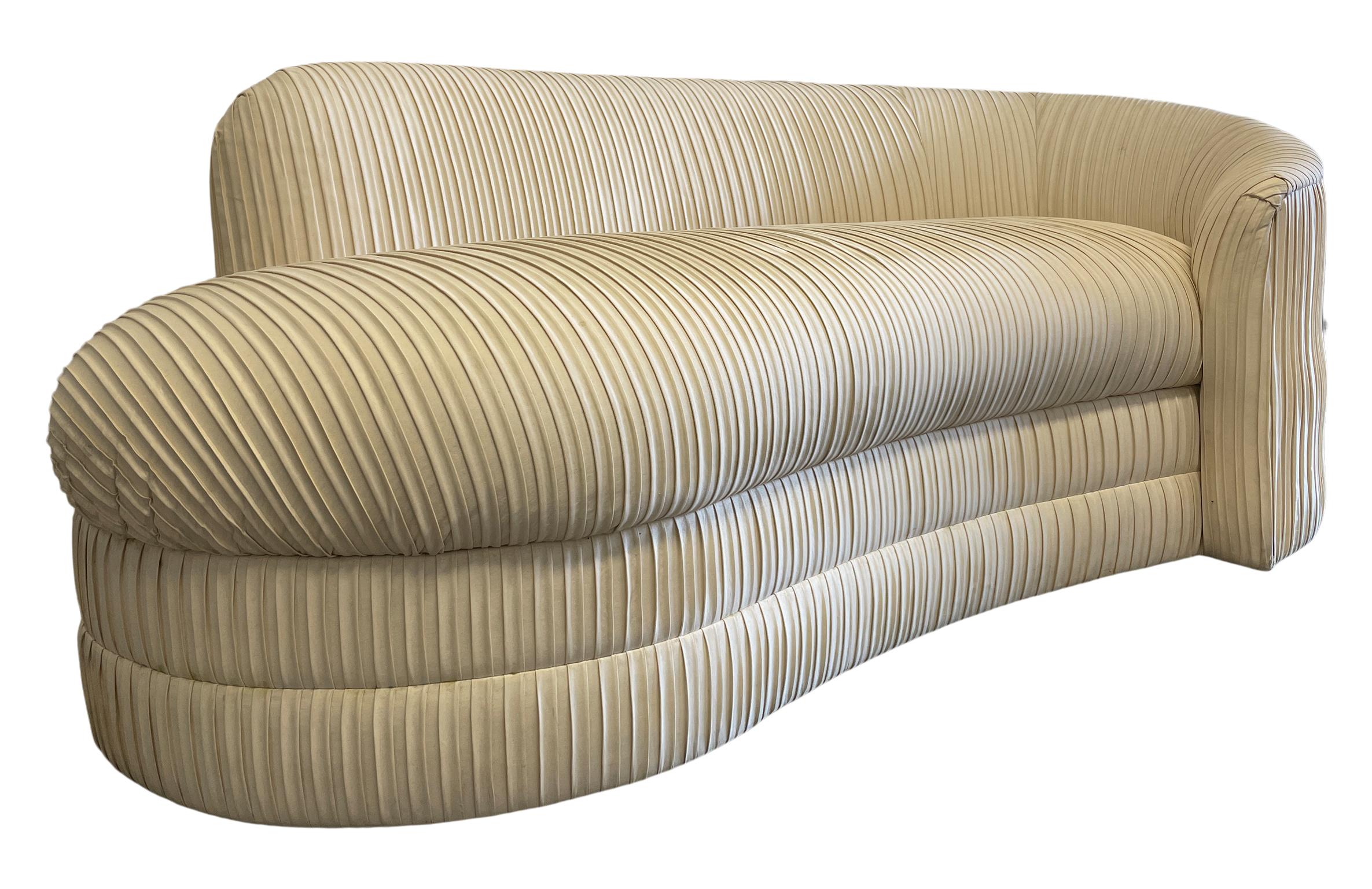 pleated couch