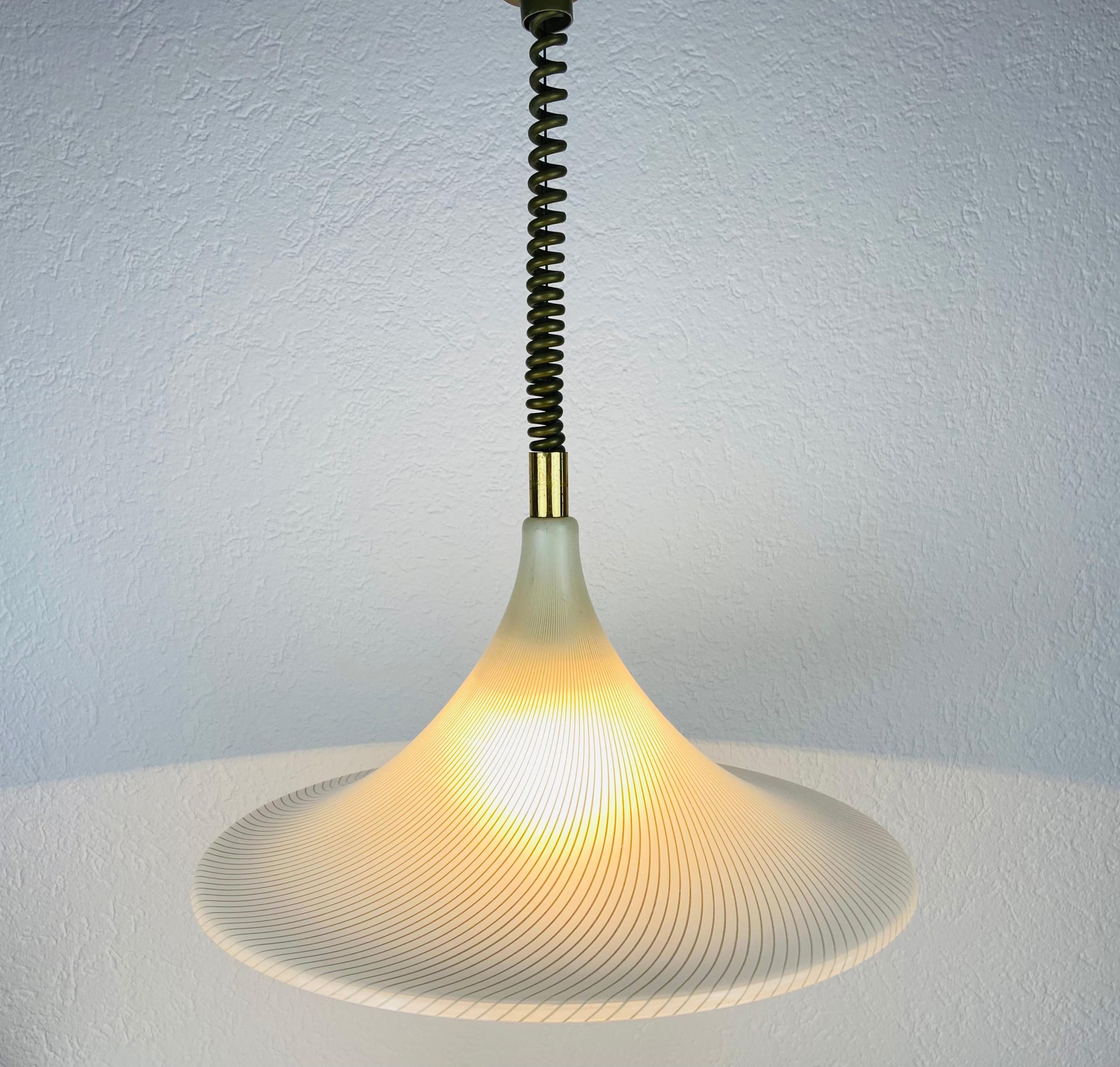 Midcentury Plexiglass Pendant Lamp, 1960s For Sale 2