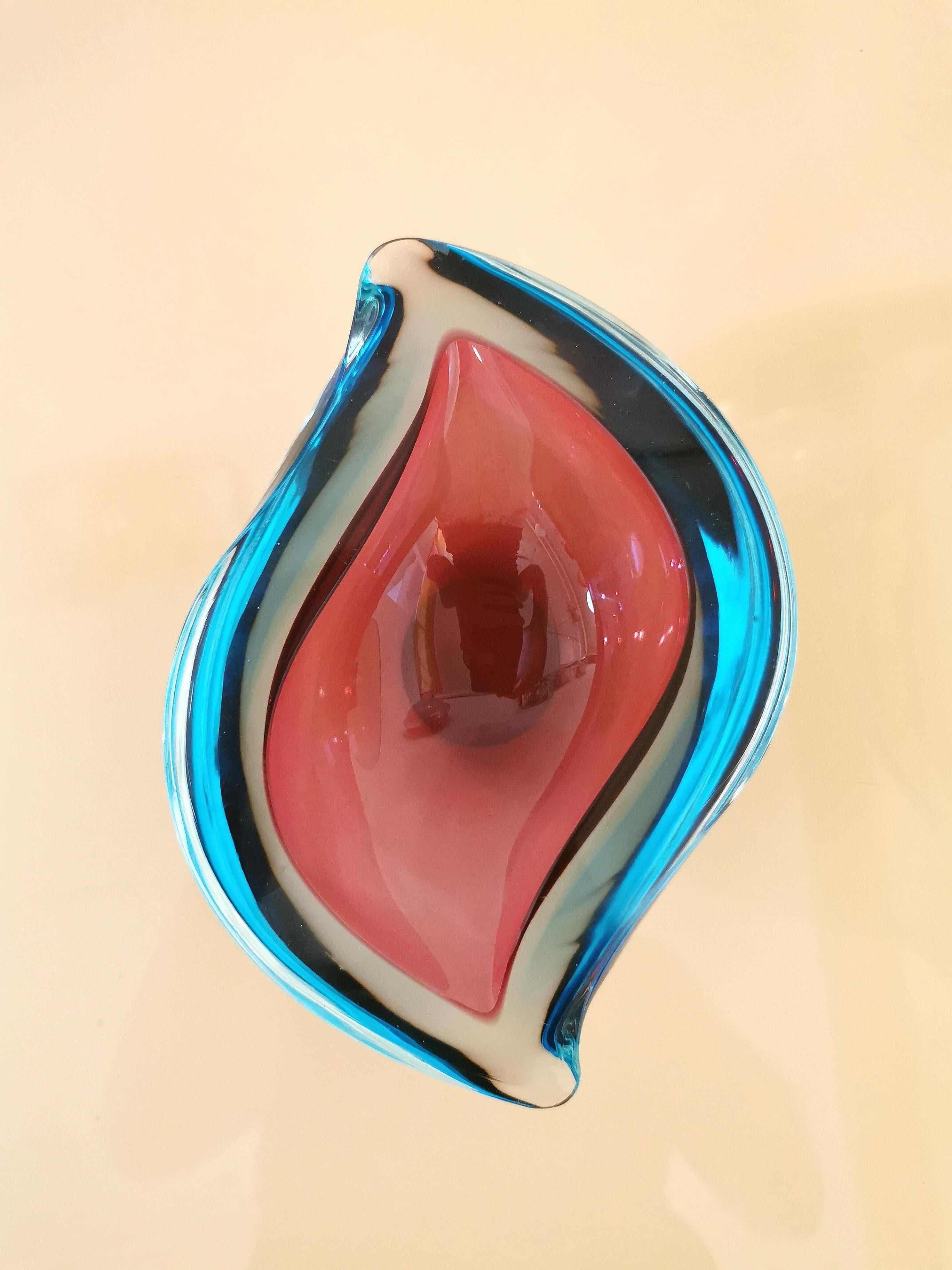 20th Century Midcentury Vide-Poche Decorative Object Murano Glass Attributed to Flavio Poli 
