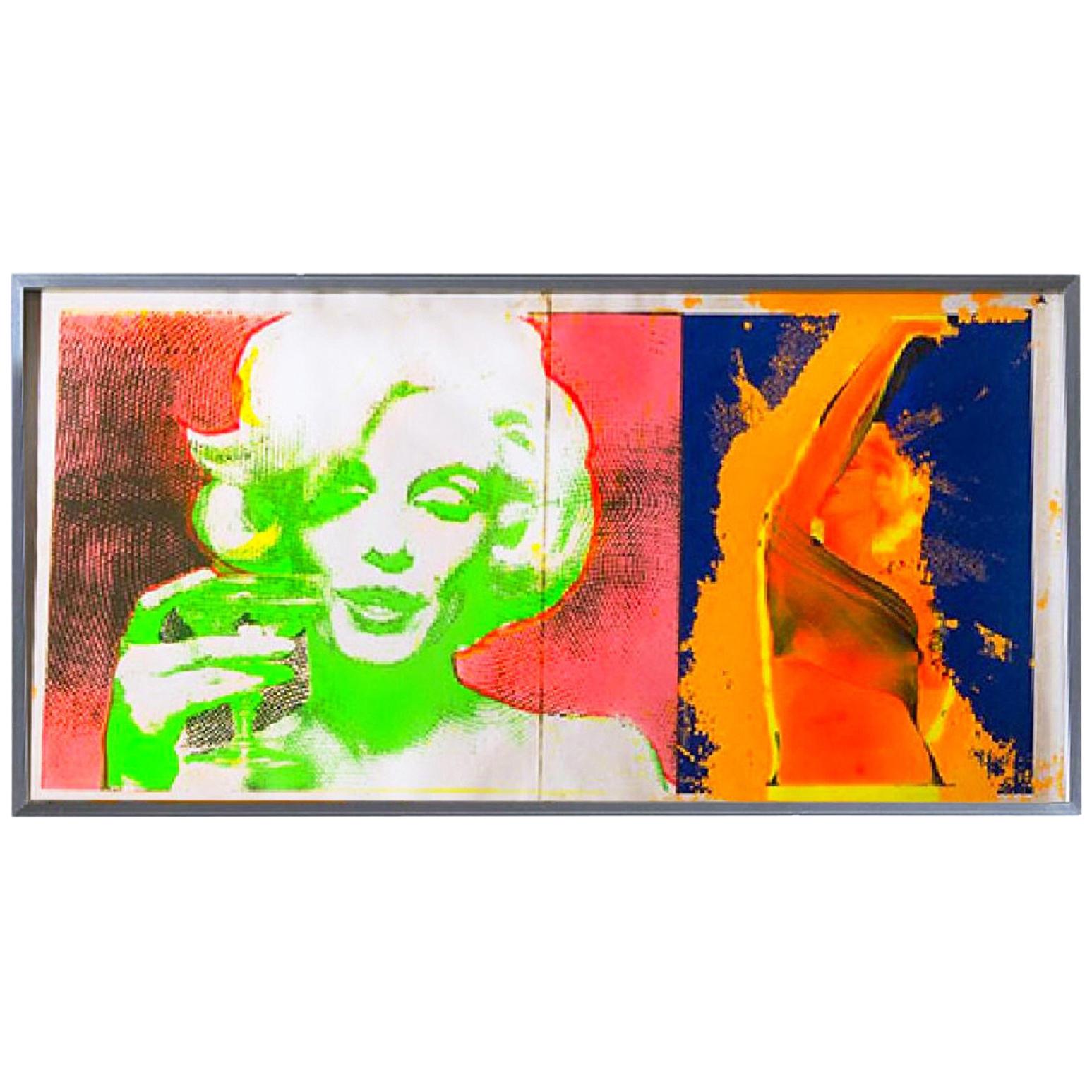  Marilyn Monroe Trip 1 & 2 Print by Bert Stern, 1968, Midcentury Pop Art, neon