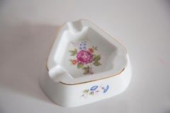 Midcentury Porcelain Flowers Roses Ashtray, Europe, 1970s