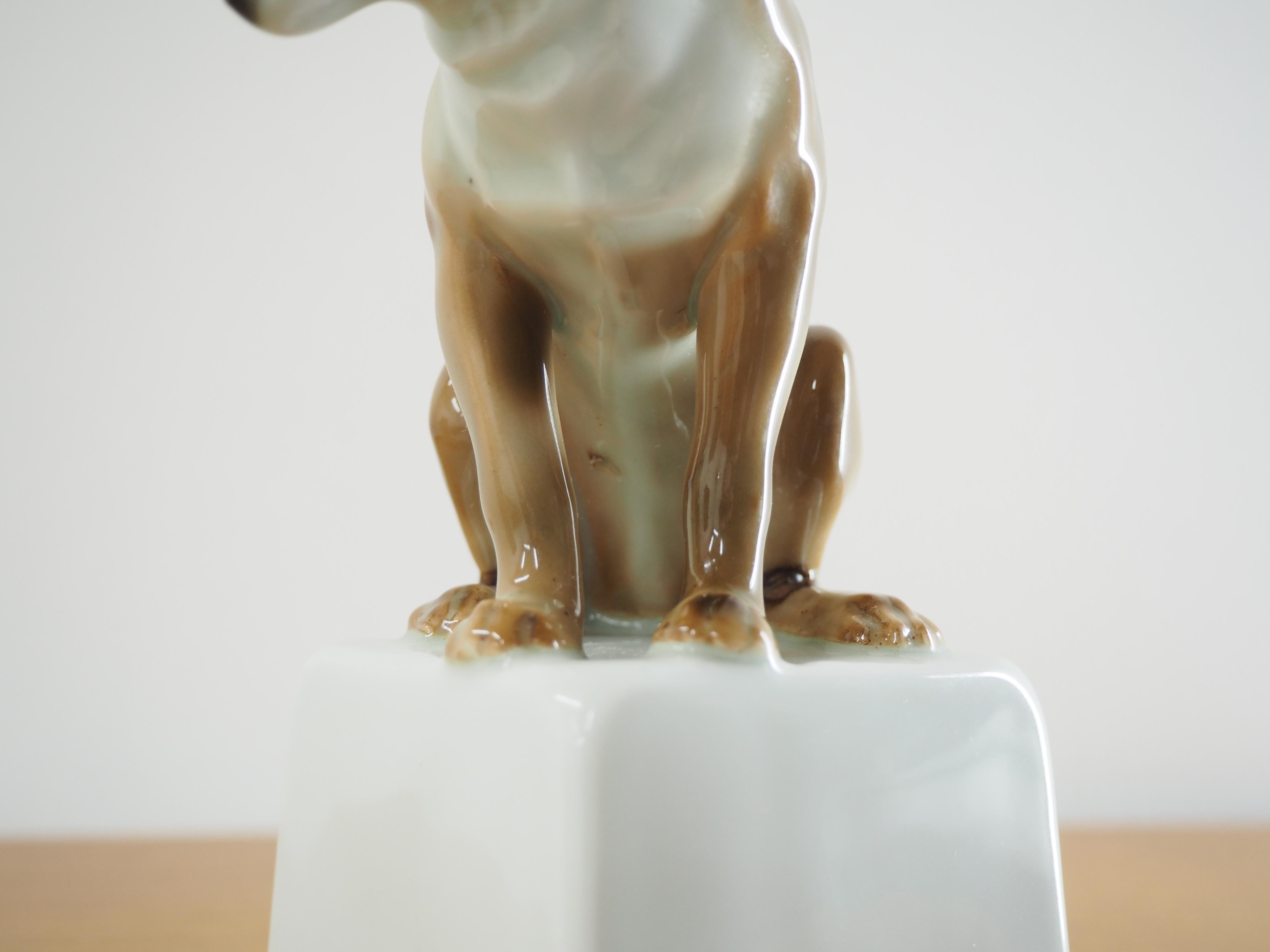 Midcentury Porcelain Sculpture of Fox, 1960s 7