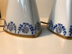 Midcentury Porcelain Table Lights by Kaiser, Germany, 1950s