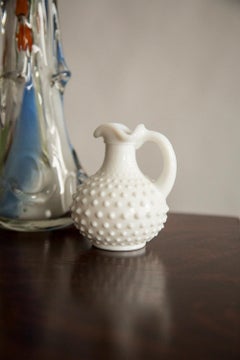 Midcentury Porcelain White Mini Vase with a Frill, Europe, 1990s