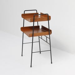 Mid-century Postmodern Plywood Side / Telephone Table Designed in the 1950s