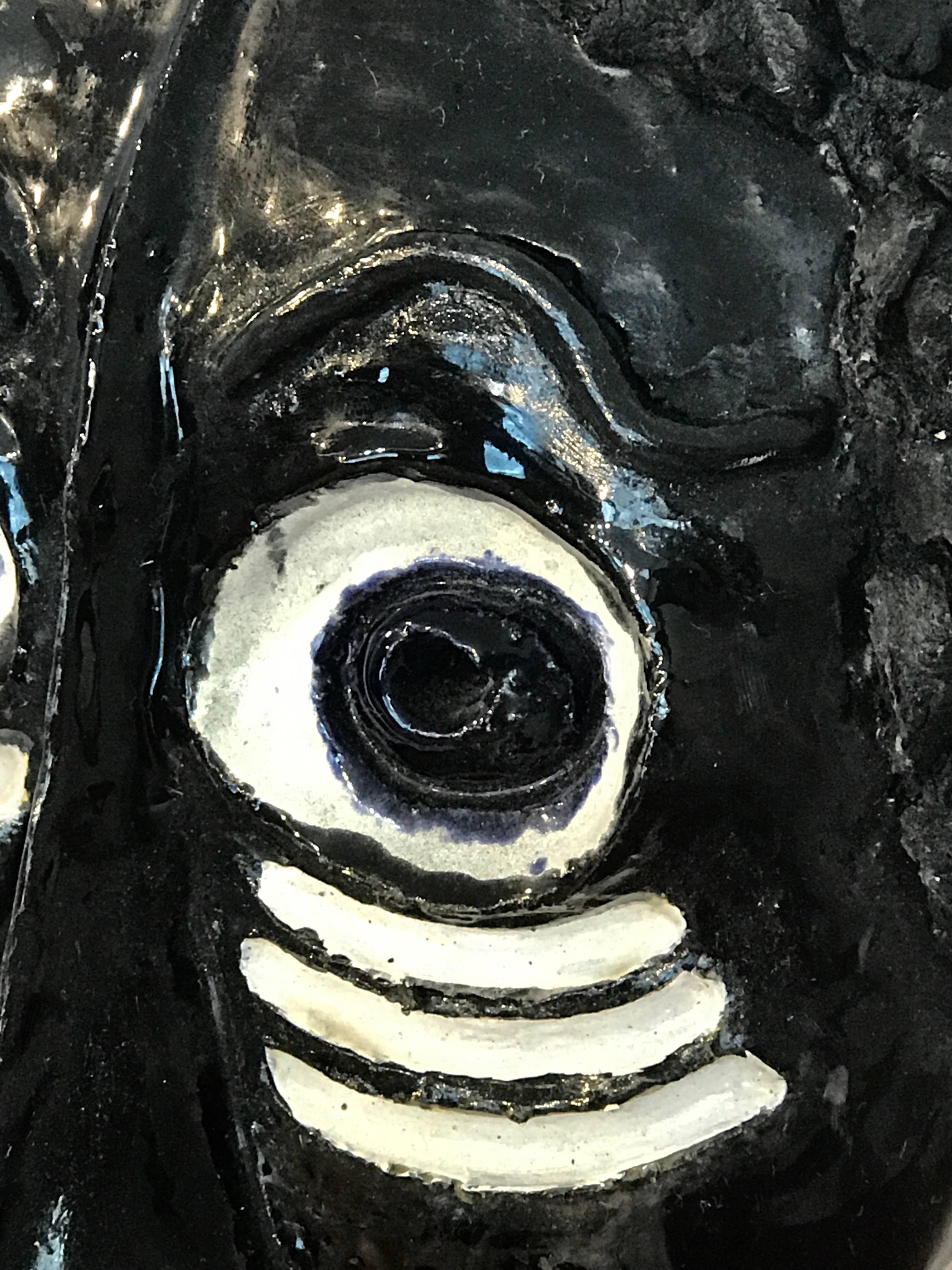Mid Century Pottery African Mask in the Style of Wiener Werkstatte For Sale 1