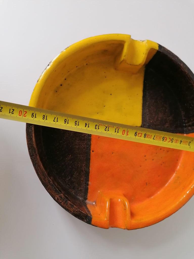 Midcentury Pottery Ashtray by Aldo Londi Ceramic for Bitossi For Sale