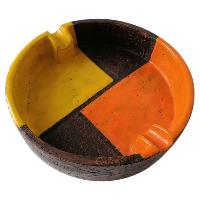 Midcentury Pottery Ashtray by Aldo Londi Ceramic for Bitossi For Sale