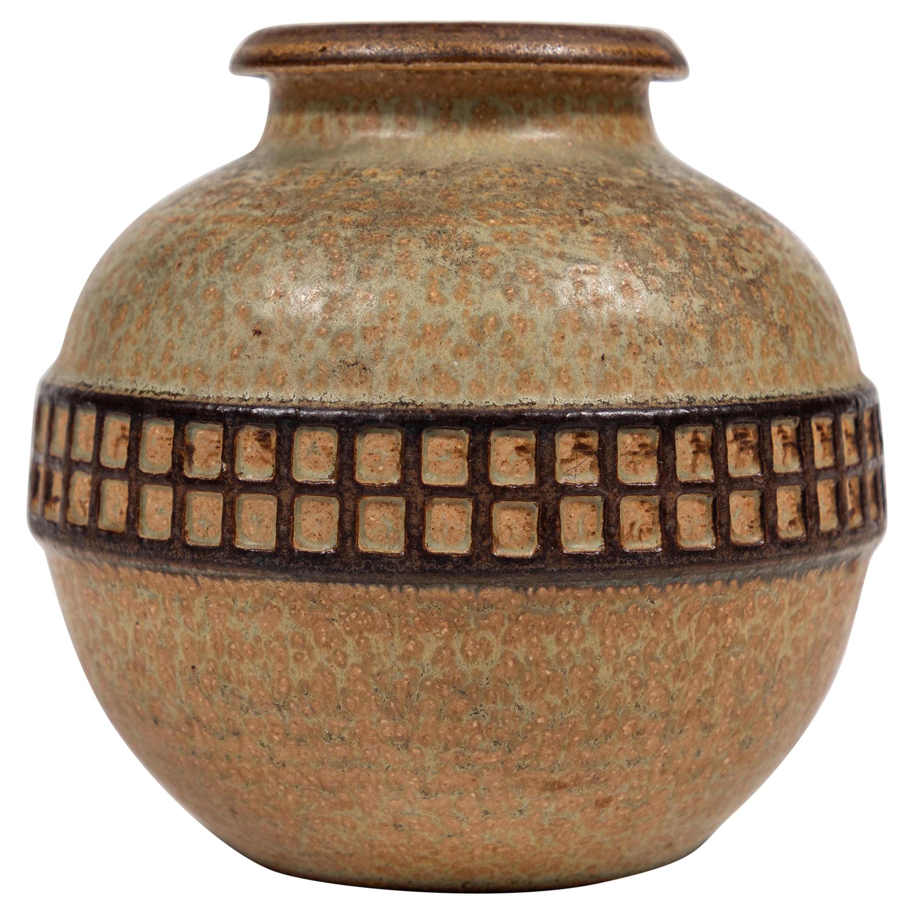 Midcentury Pottery Vase by Soholm Stentoj Bornholm, Denmark