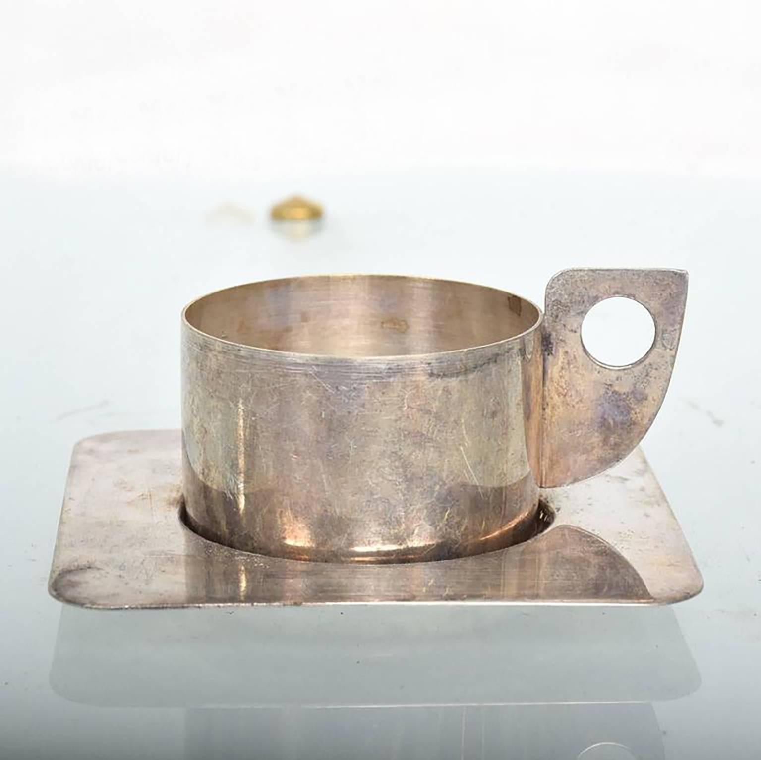 Mid-20th Century Midcentury Prata 90 Silverplated Mini Espresso Cups by Wolf, Brazil, 1960s