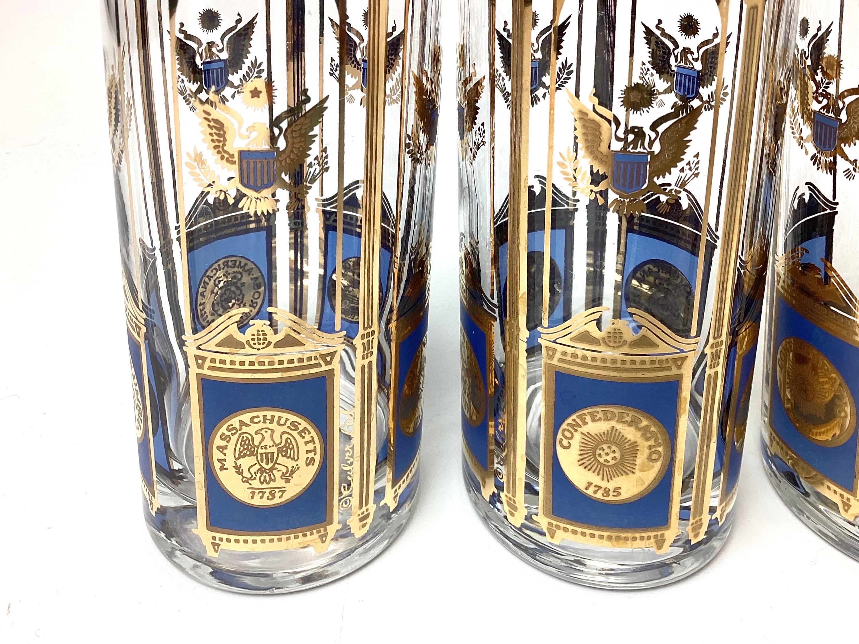 Midcentury Presidential Culver LTD Highball Glasses set of 6. All are in great condition with very minor loss from use and age. 5 6/8