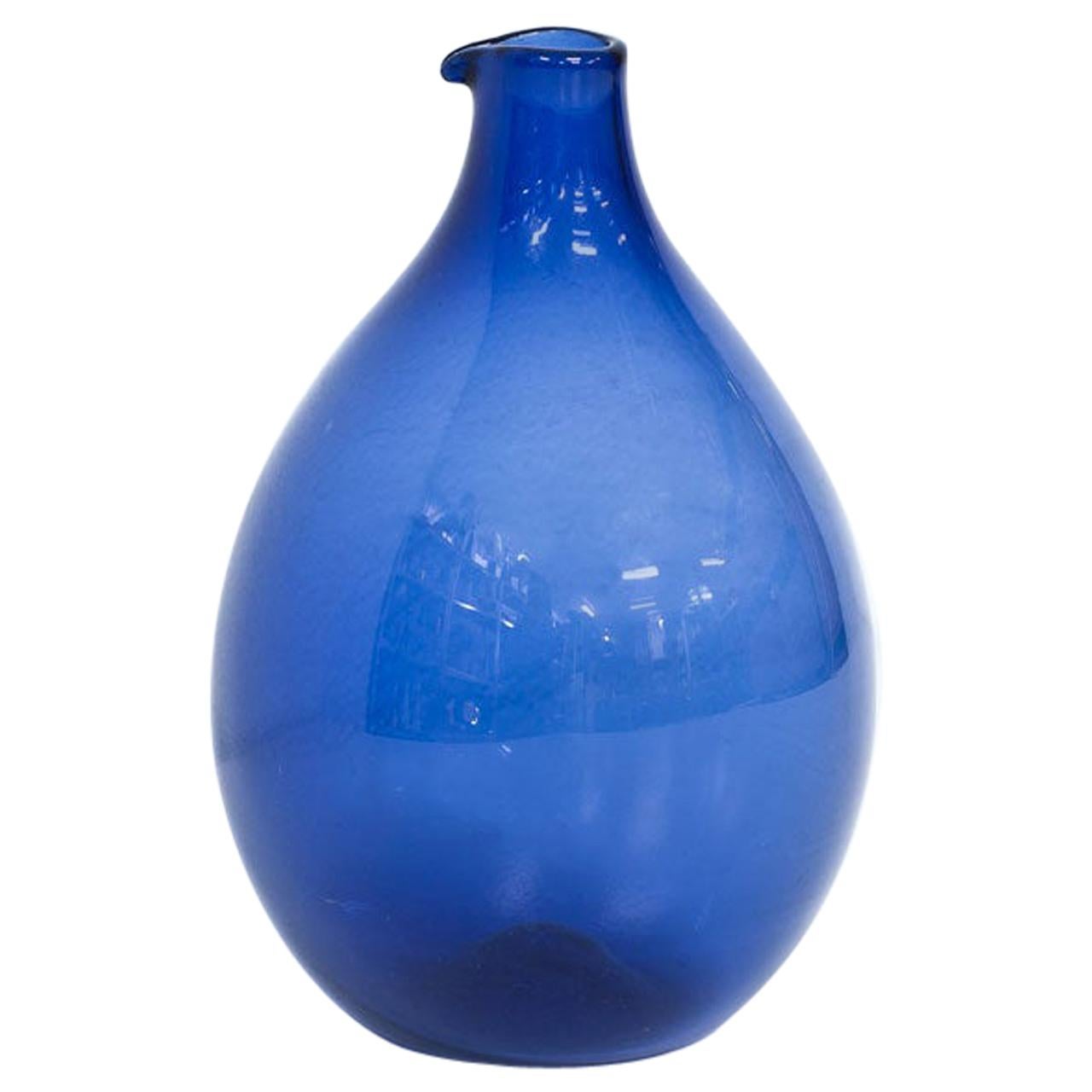 Midcentury "Pullo" Glass Vase by Timo Sarpaneva for Iittala, Finland