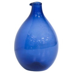 Vintage Midcentury "Pullo" Glass Vase by Timo Sarpaneva for Iittala, Finland