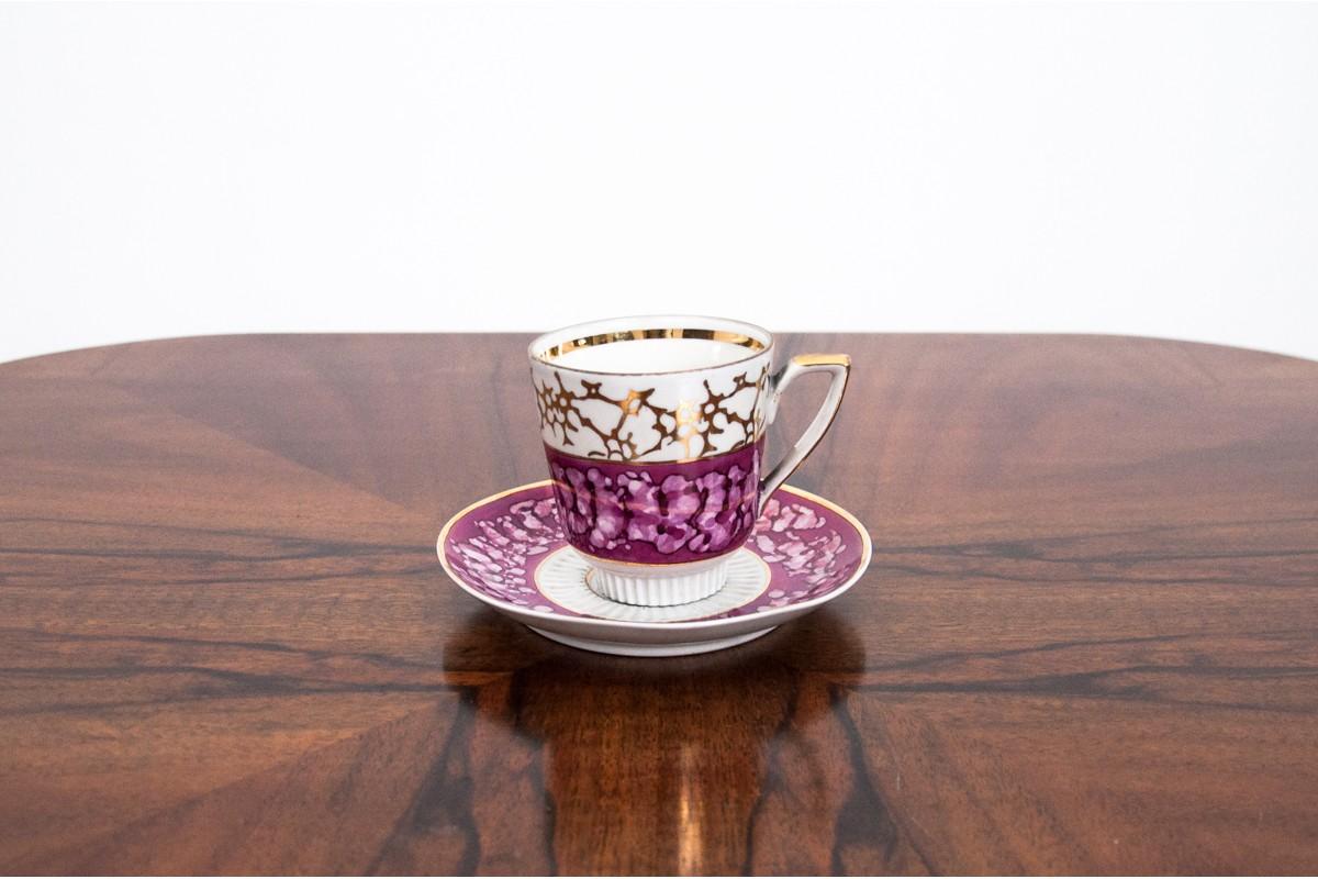 Mid-20th Century Midcentury Purple Porcelain Service for 12 People, Poland