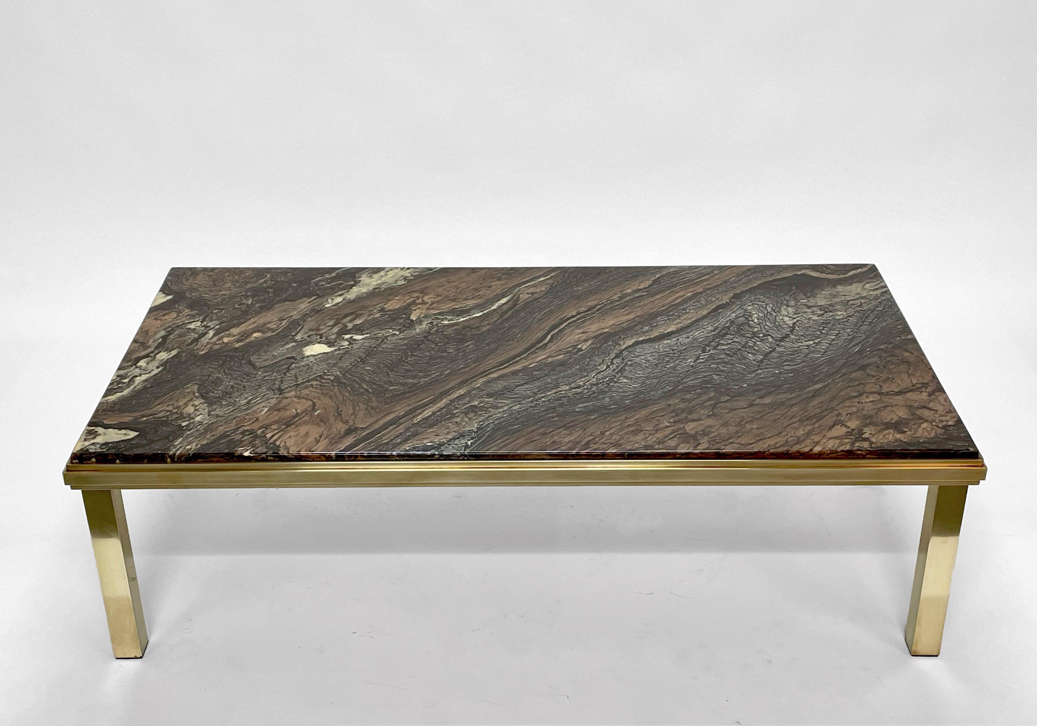 table basse rectangle marbre