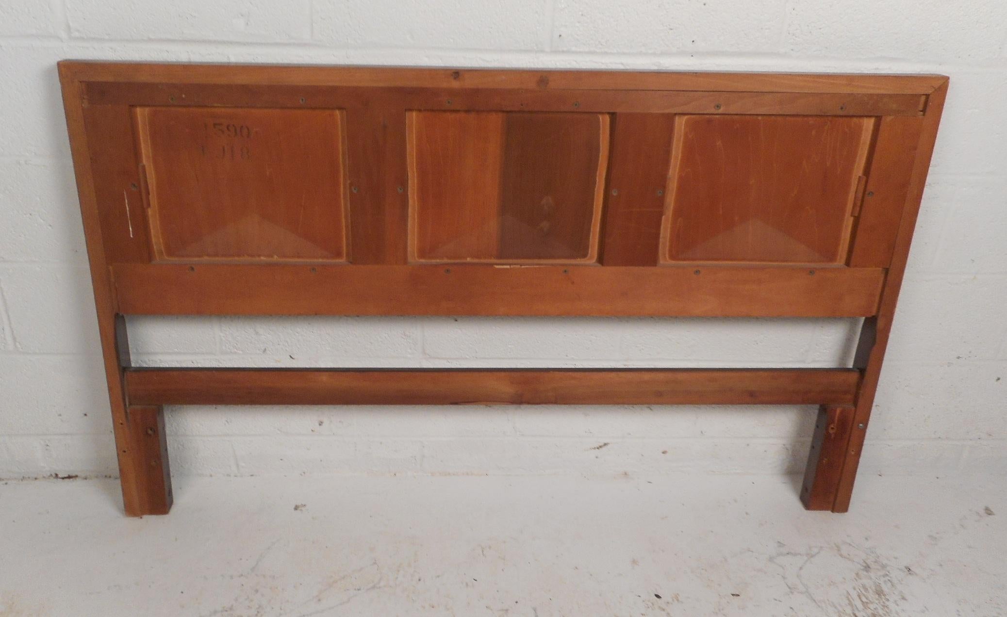 Mid-Century Modern Midcentury Queen-Size Diamond Front Headboard