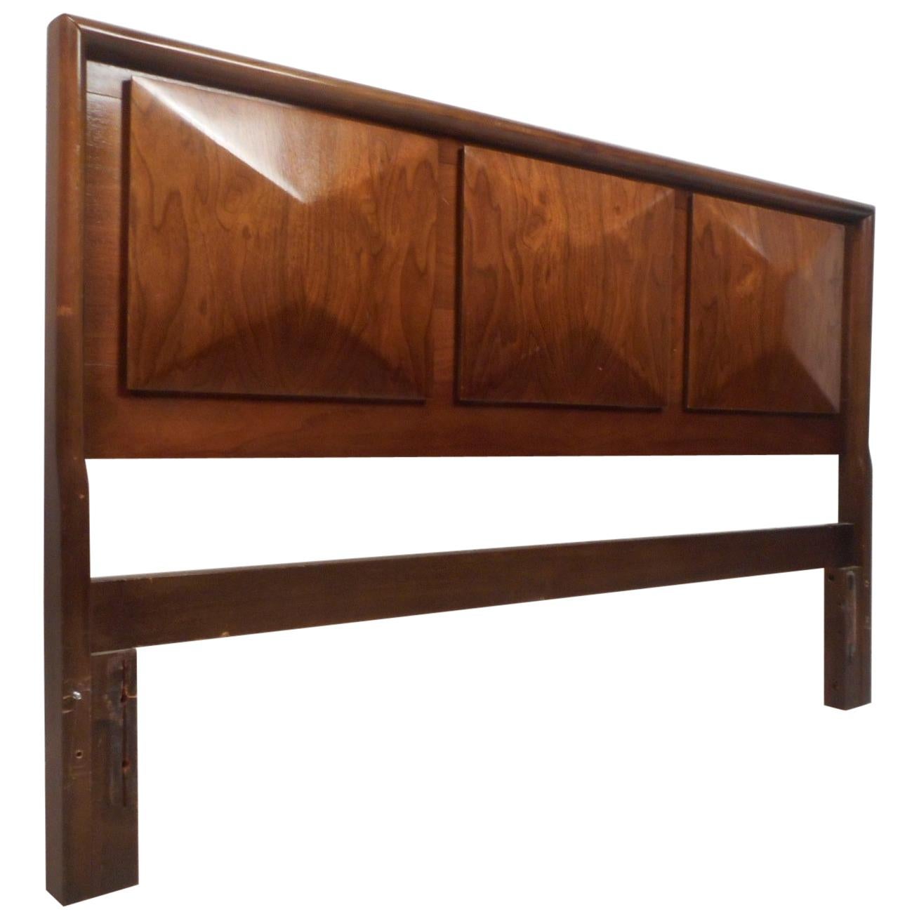 Midcentury Queen-Size Diamond Front Headboard