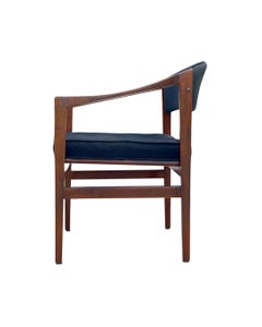 Silla "Quinn" de mediados de siglo de Edward Wormley para Dunbar, Modelo 1170, Nogal + Lana