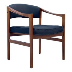 Stuhl „Quinn“ aus der Mitte des Jahrhunderts von Edward Wormley für Dunbar, Modell 1170, Nussbaum + Wolle