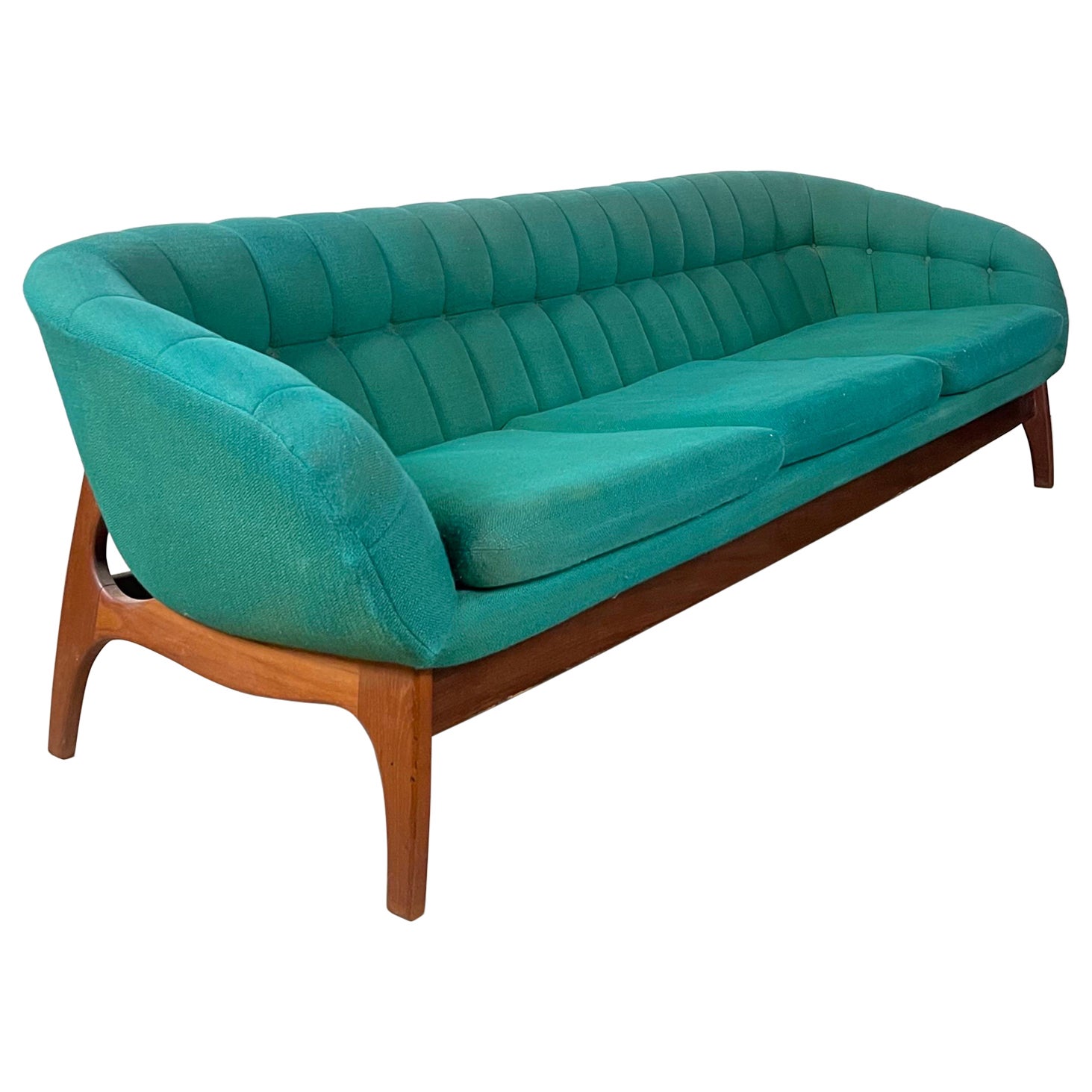Midcentury R. Huber Model 6300 Scoop Sofa