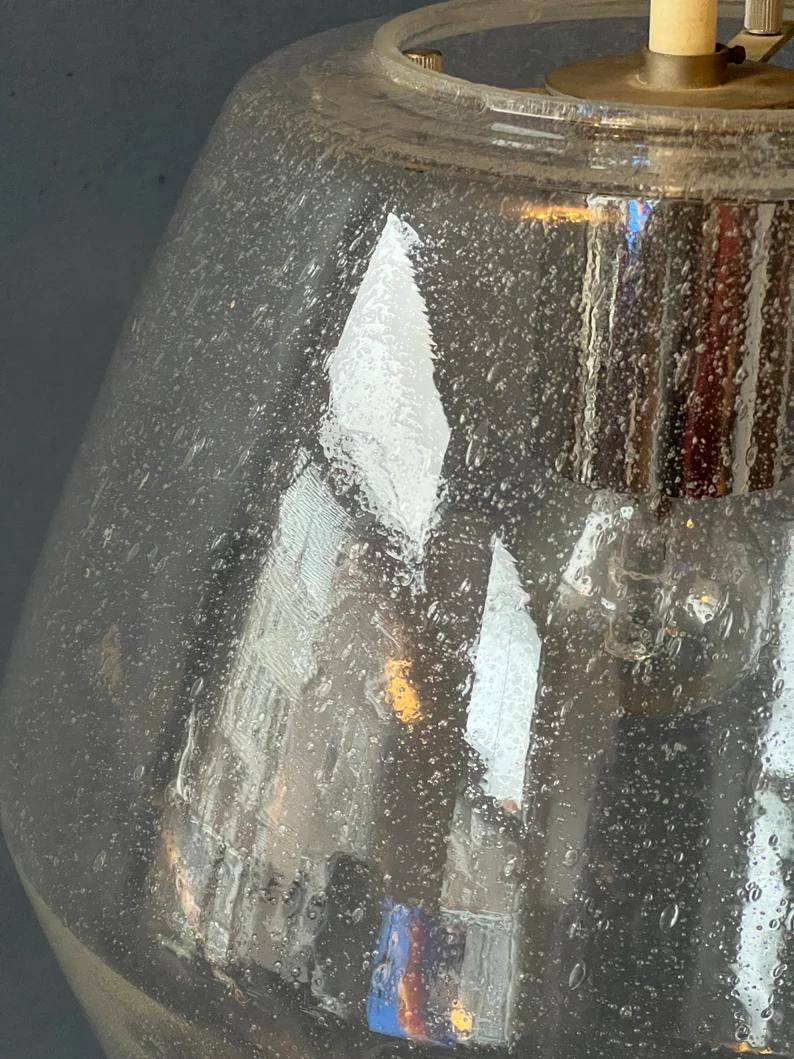 Midcentury RAAK Pendant Kristall B1217/ Glass Lamp Murano Opaline Christal Light For Sale 5