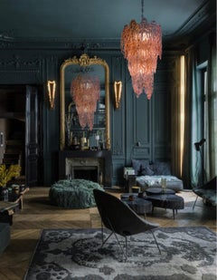 Midcentury Ragnatela Murano Glasse Chandelier by Mazzega, 1970s