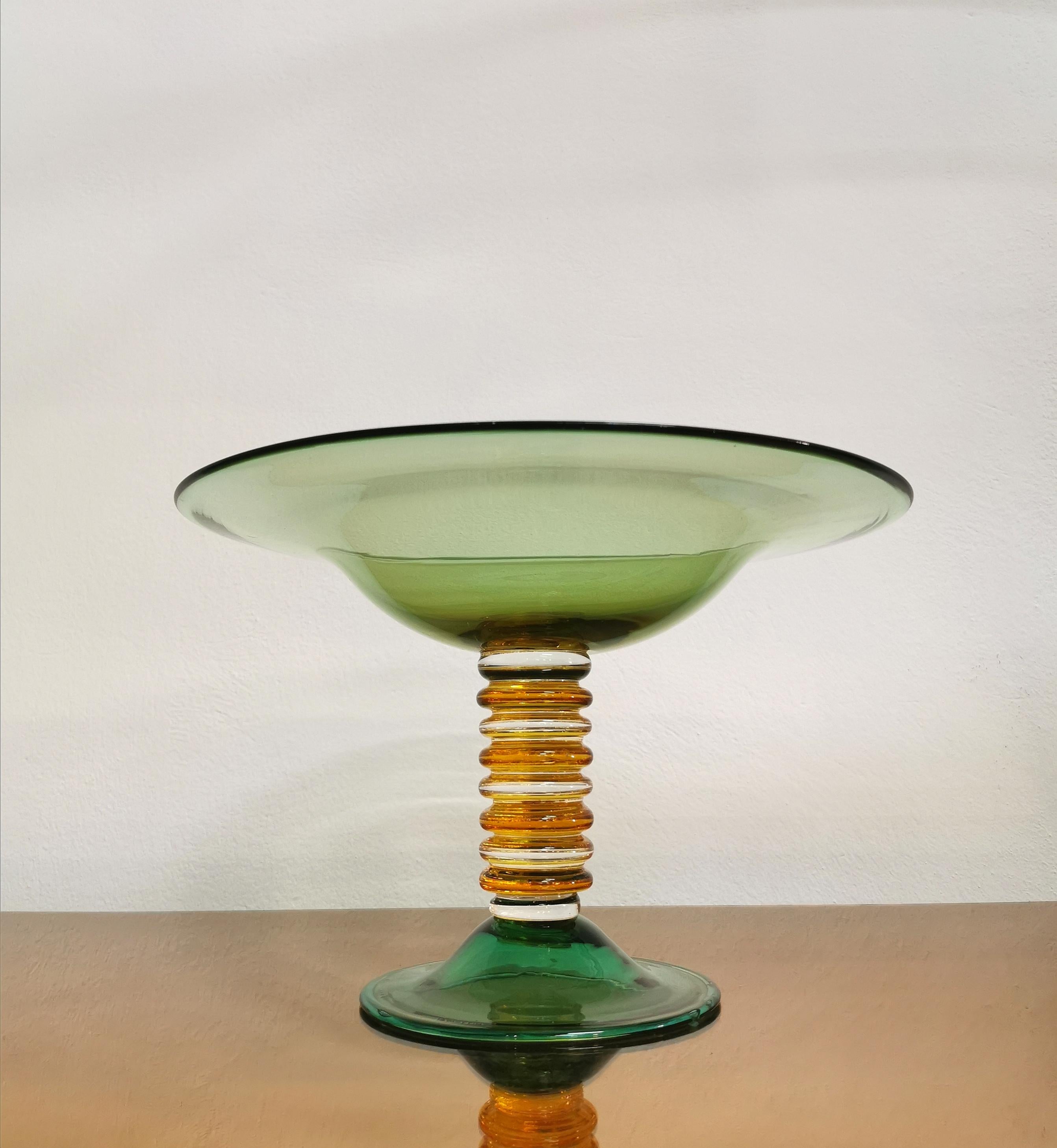 Mid-Century Modern Midcentury Raised Centerpiece Murano Glass La Murrina Round Large, Italy, 1970s