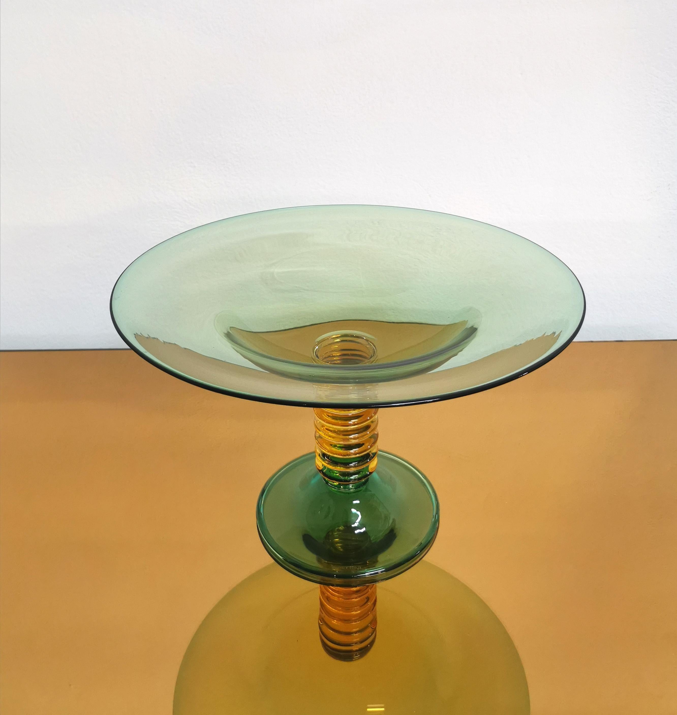 20th Century Midcentury Raised Centerpiece Murano Glass La Murrina Round Large, Italy, 1970s