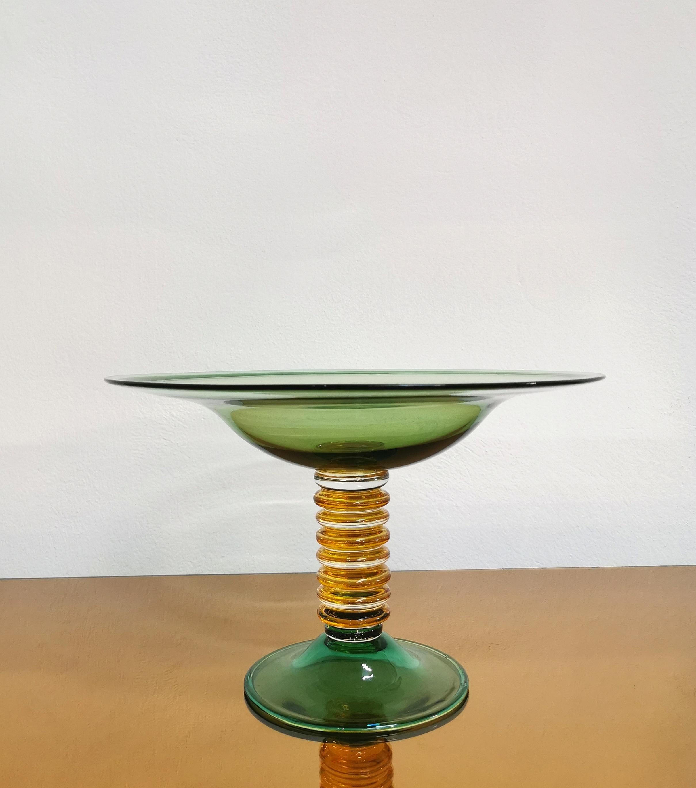 Midcentury Raised Centerpiece Murano Glass La Murrina Round Large, Italy, 1970s 2