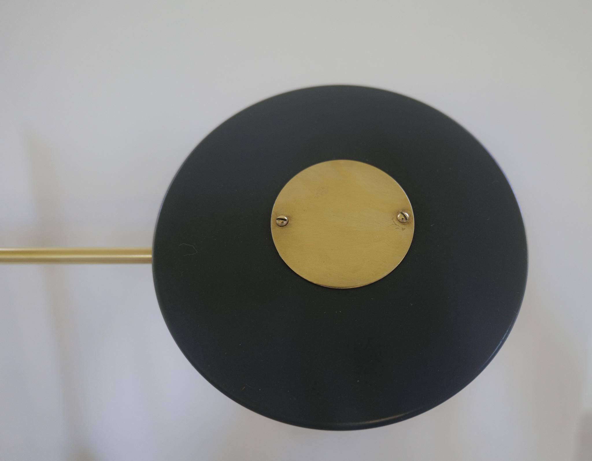 Midcentury Rare Brass and Walnut Table Lamp by Einar Bäckström, Sweden, 1950s 6