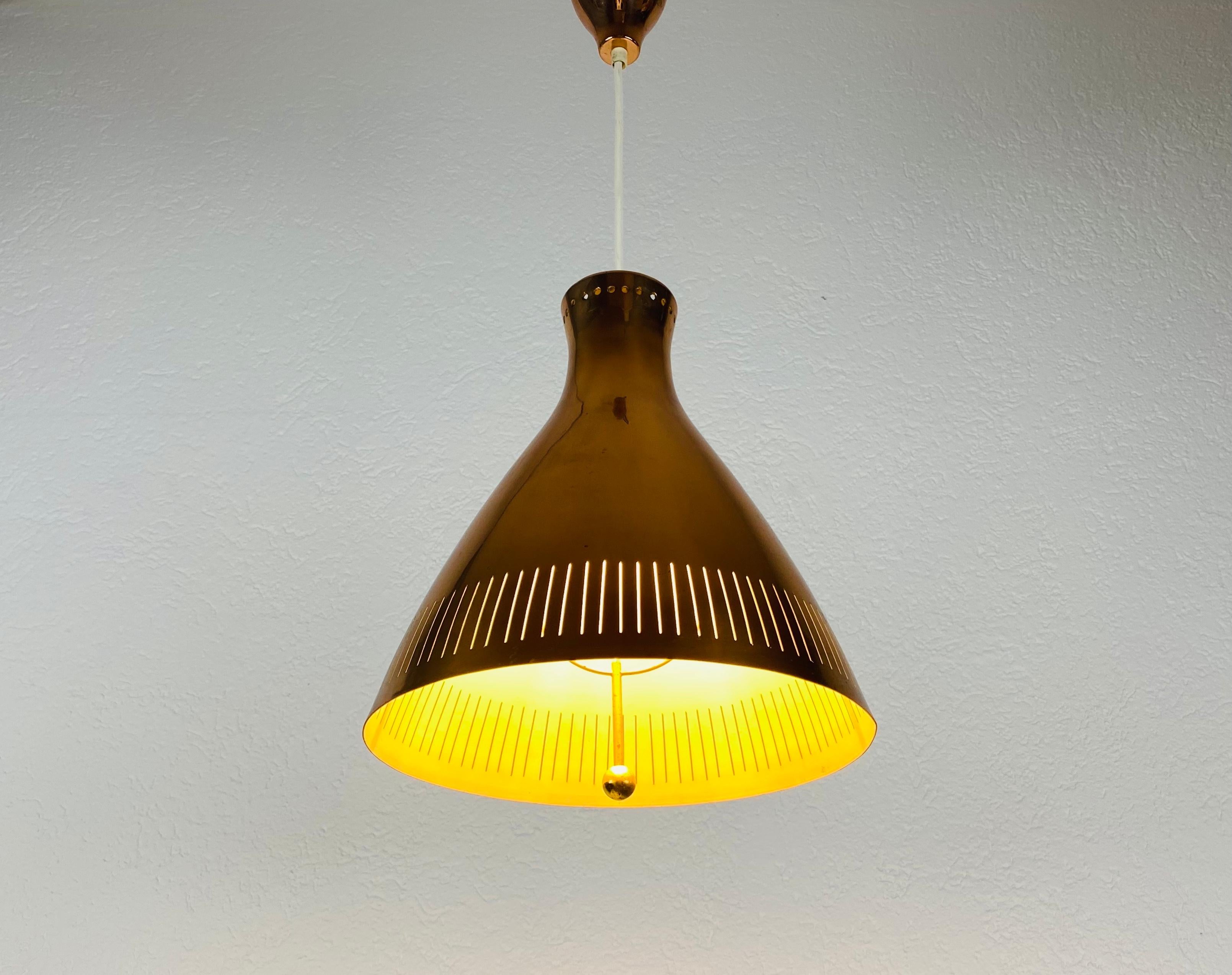 Midcentury Rare Copper Pendant Lamp by Vereinigte Werkstätte, 1960s 13