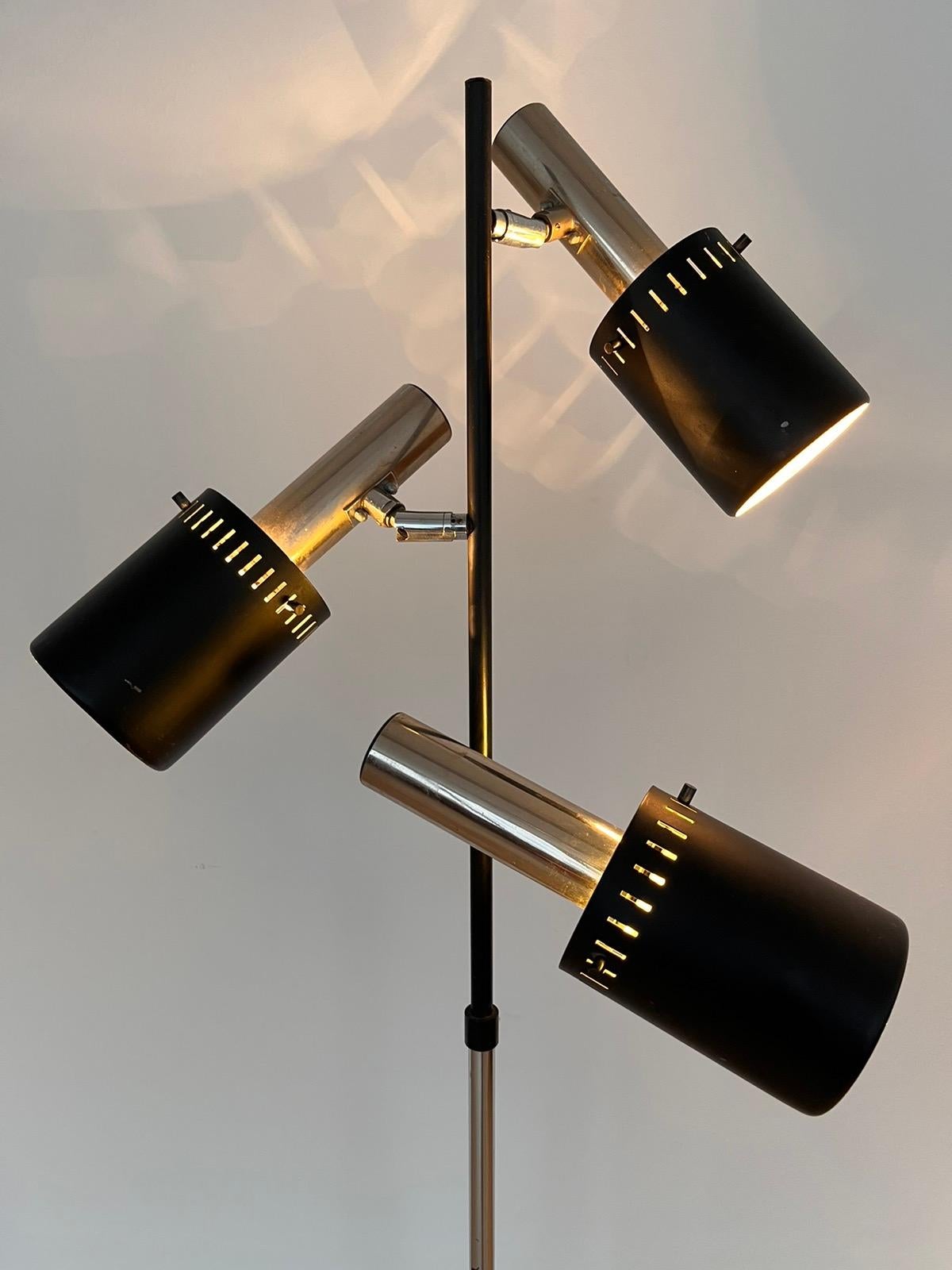 Late 20th Century Midcentury  Rare Floor Lamp in Style of Jo Hammerborg, Denmark, 1970s For Sale