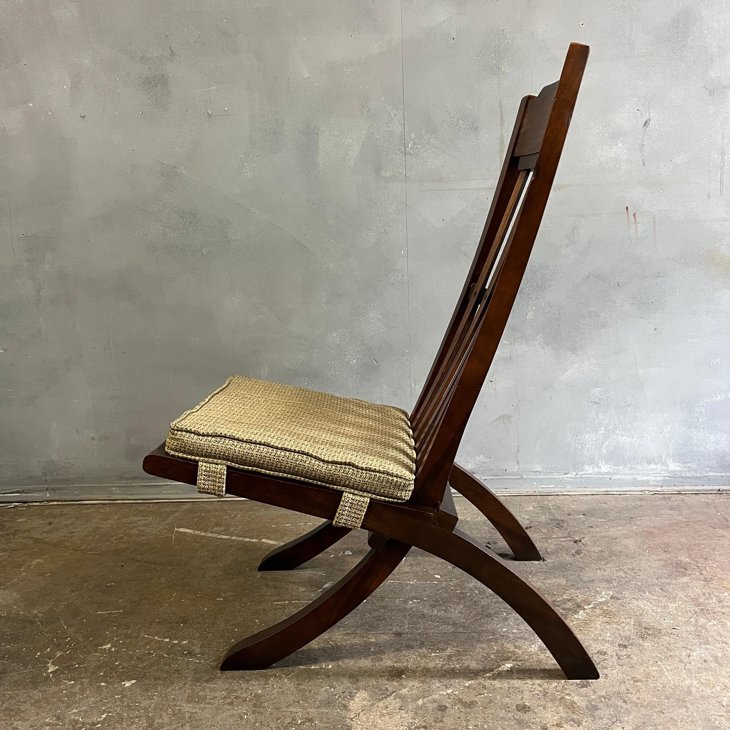 20th Century Midcentury Rare Folding Angle Chair by Milo Baughman For Sale