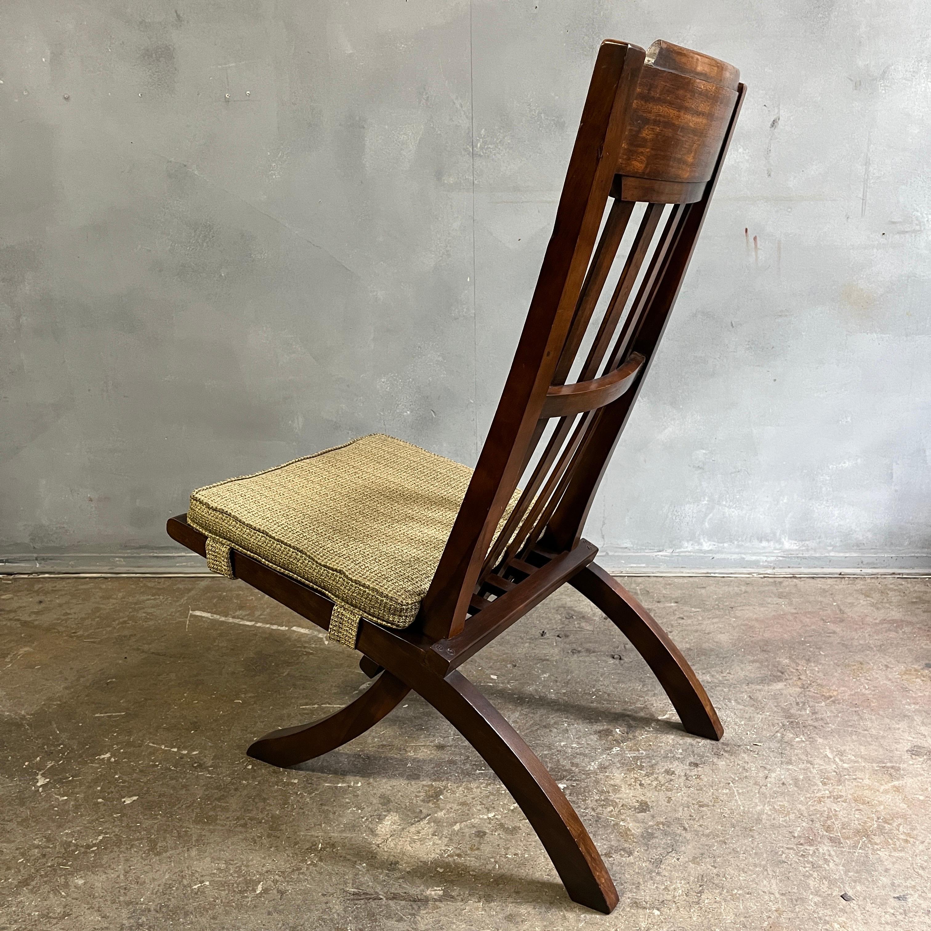 Midcentury Rare Folding Angle Chair by Milo Baughman For Sale 1