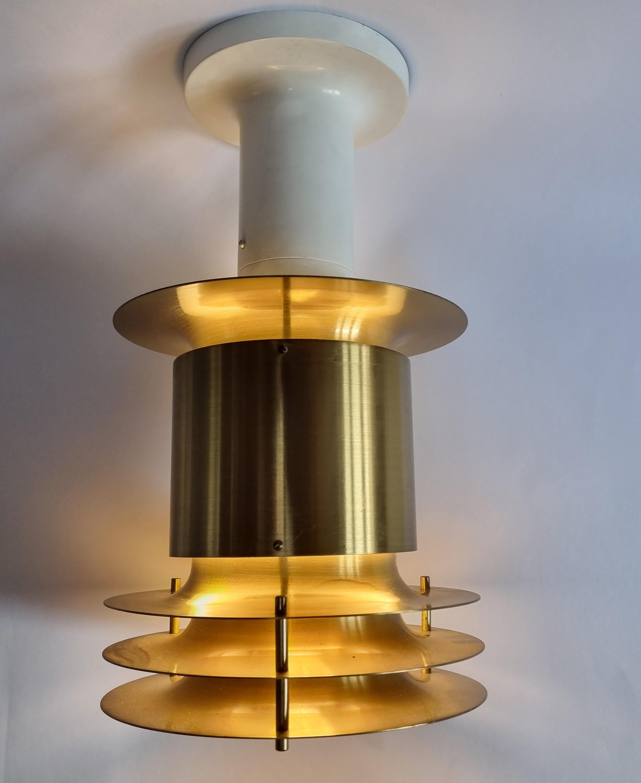 Late 20th Century Midcentury Rare Large Flush Mount, Ceiling or Table Lamp, Denmark, 1970s