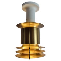 Midcentury Rare Large Flush Mount, Ceiling or Table Lamp, Denmark, 1970s