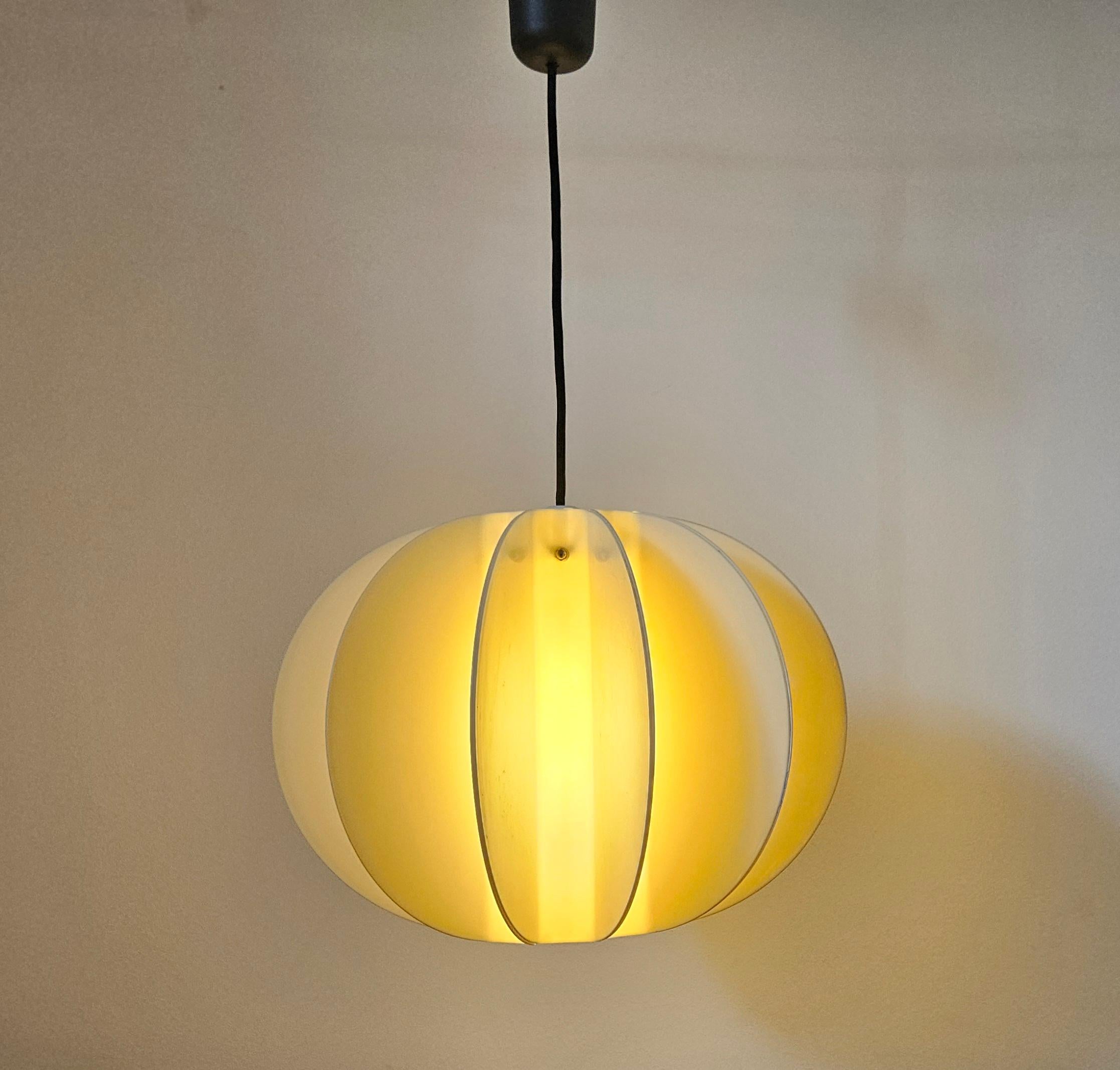 Midcentury Rare Large Pendant Pumpkin Desing, Italy, 1970s For Sale 9