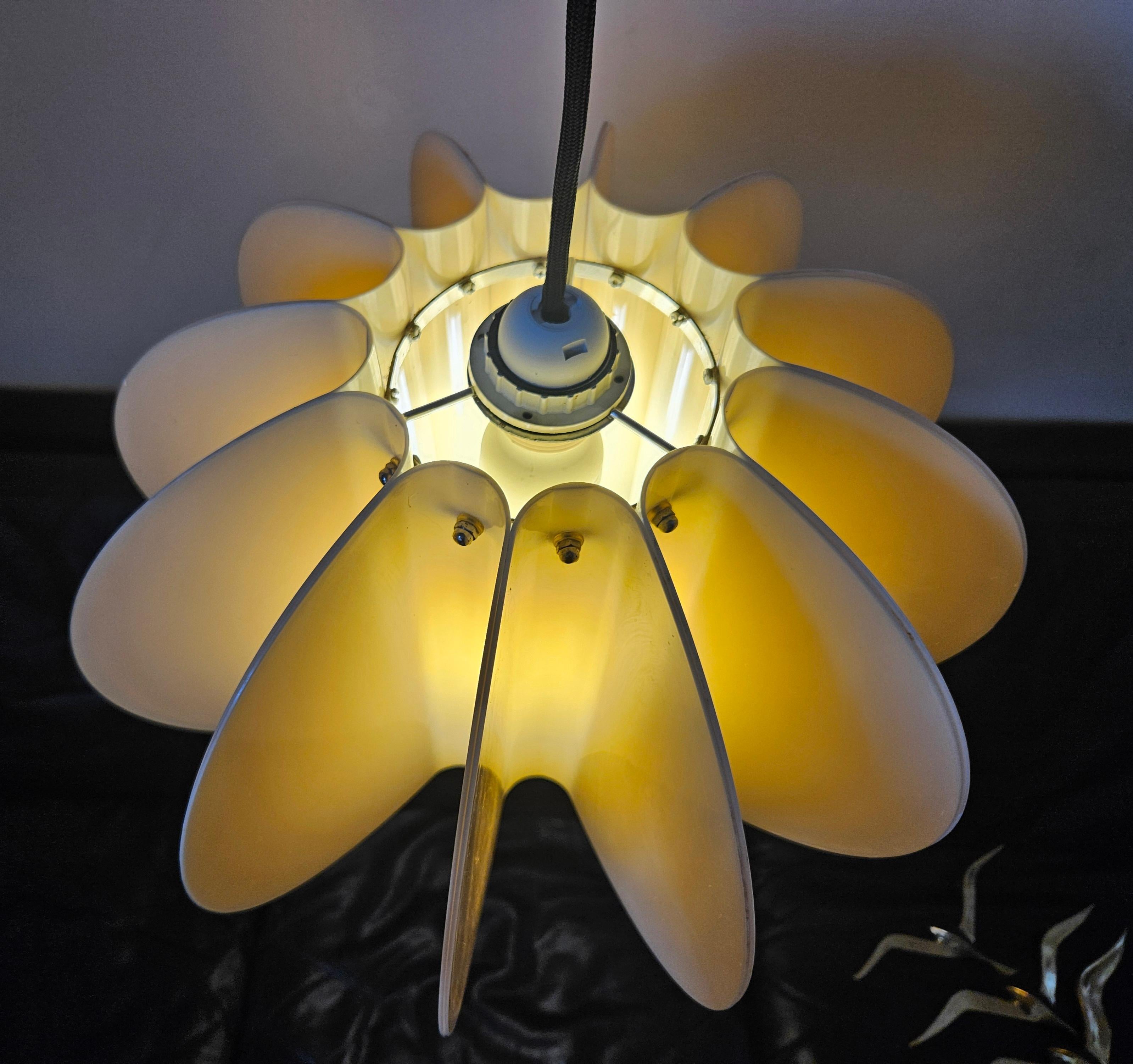Midcentury Rare Large Pendant Pumpkin Desing, Italy, 1970s For Sale 1